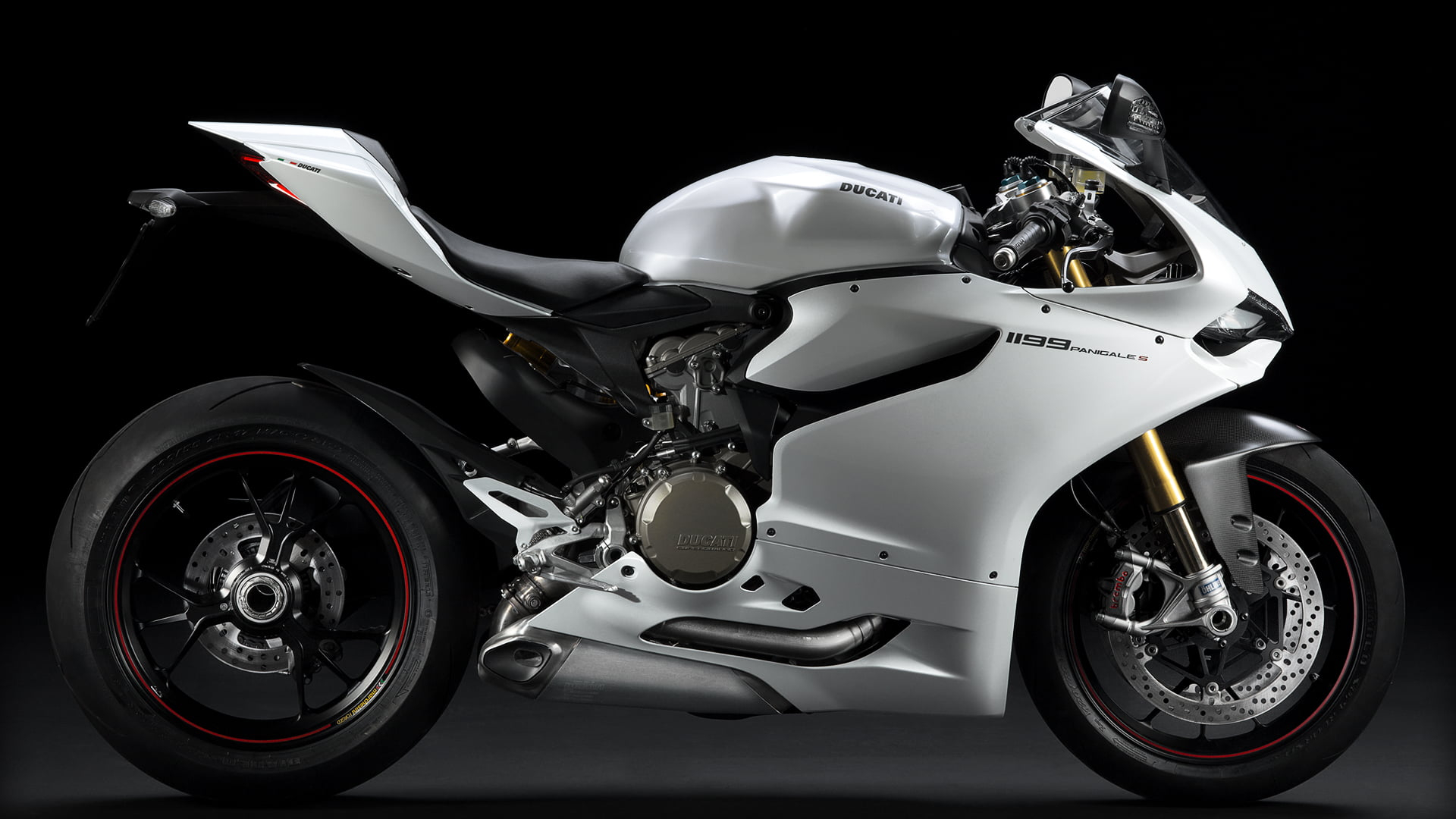 1920x1080 White sports bike, Ducati 1199, superbike HD wallpaper