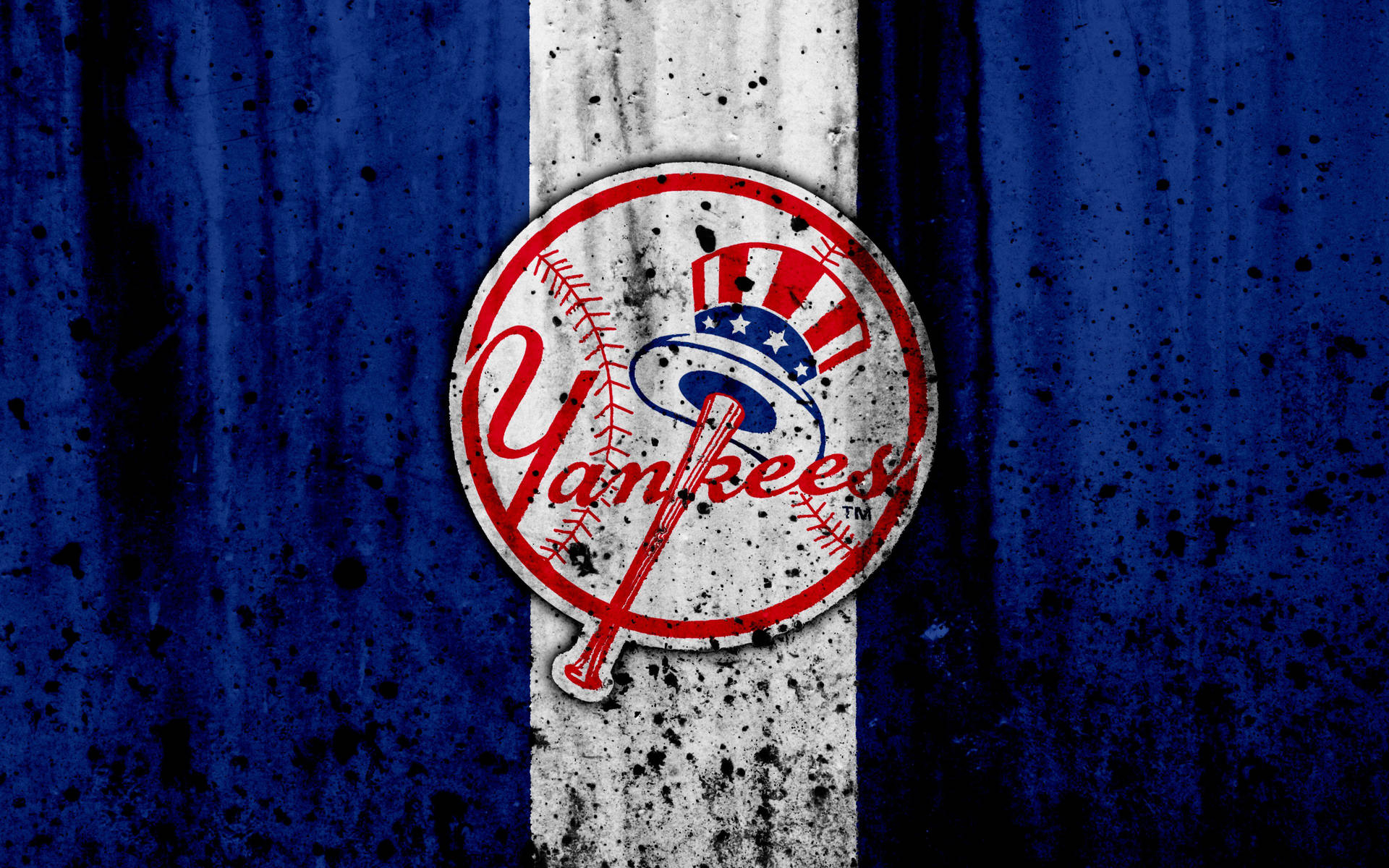 1920x1200 Download New York Yankees Logo Grunge Art Wallpaper