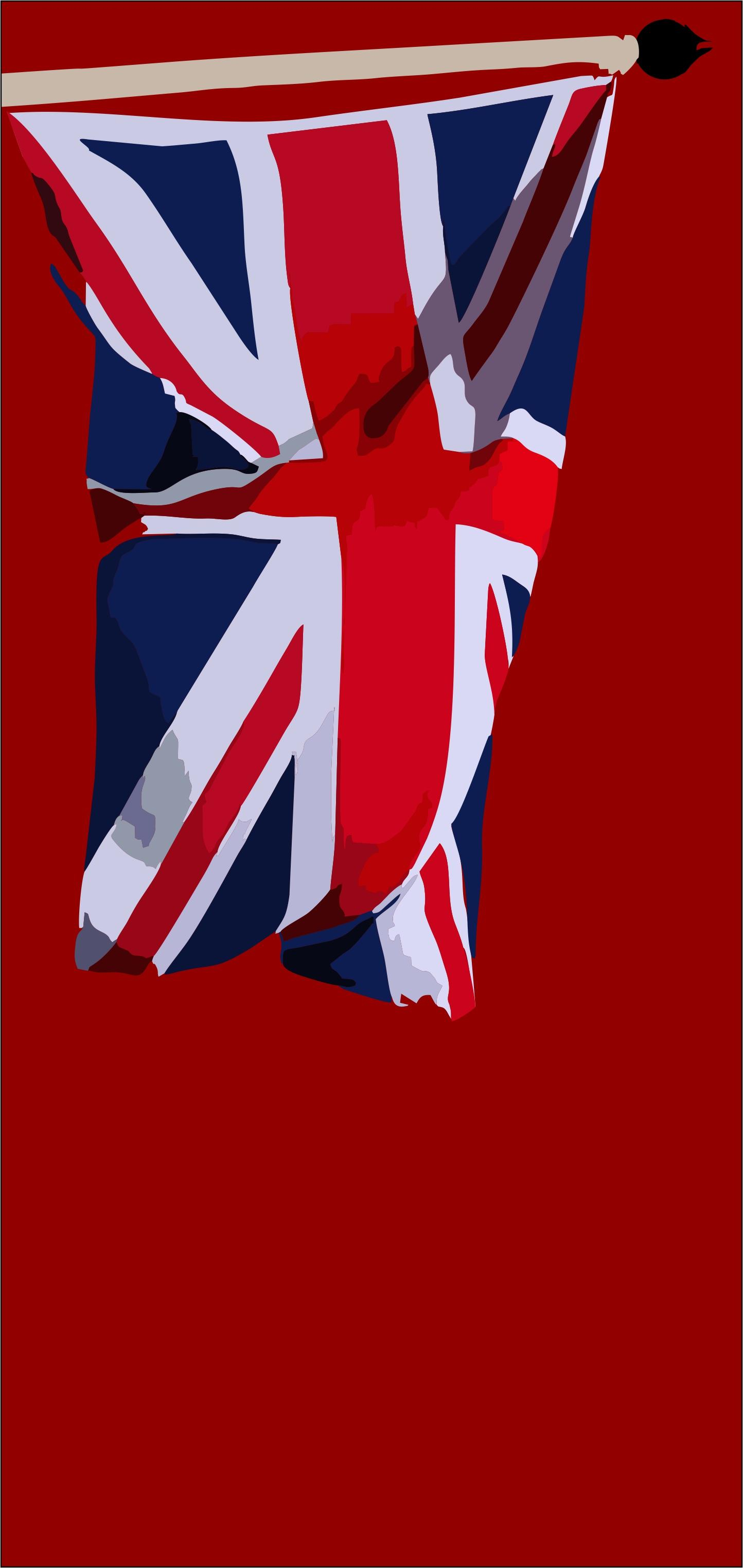 1444x3044 United Kingdom Flag by artifexpt Galaxy S10 Hole-Punch Wallpaper