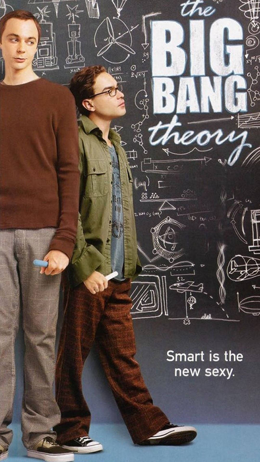 1080x1920 Download The Big Bang Theory White Chalk Wallpaper