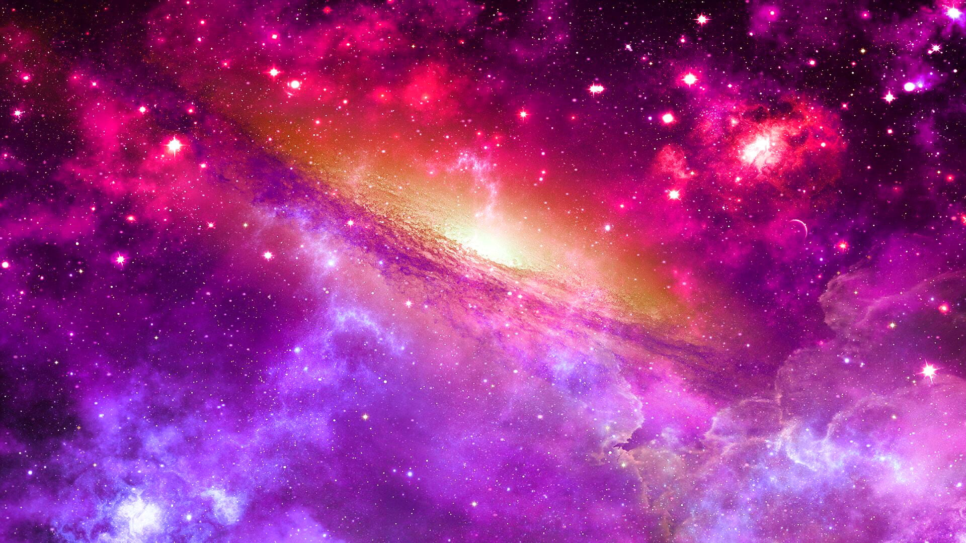 1920x1080 Purple and pink galaxy HD wallpaper