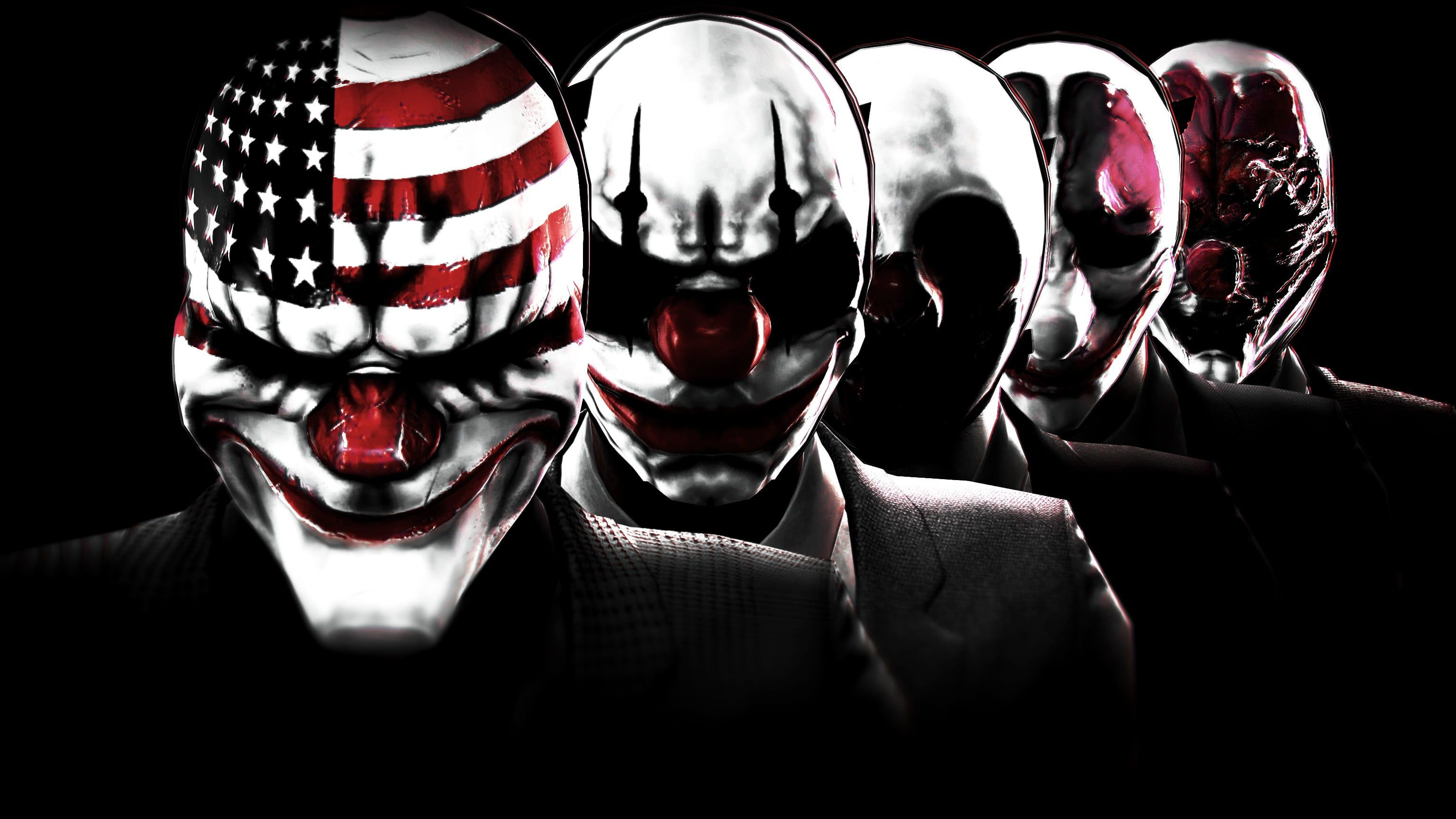 3072x1728 five Halloween masks video games Payday 2 #2K #wallpaper #hdwallpaper #desktop | Payday 2, Payday, Hd wallpaper
