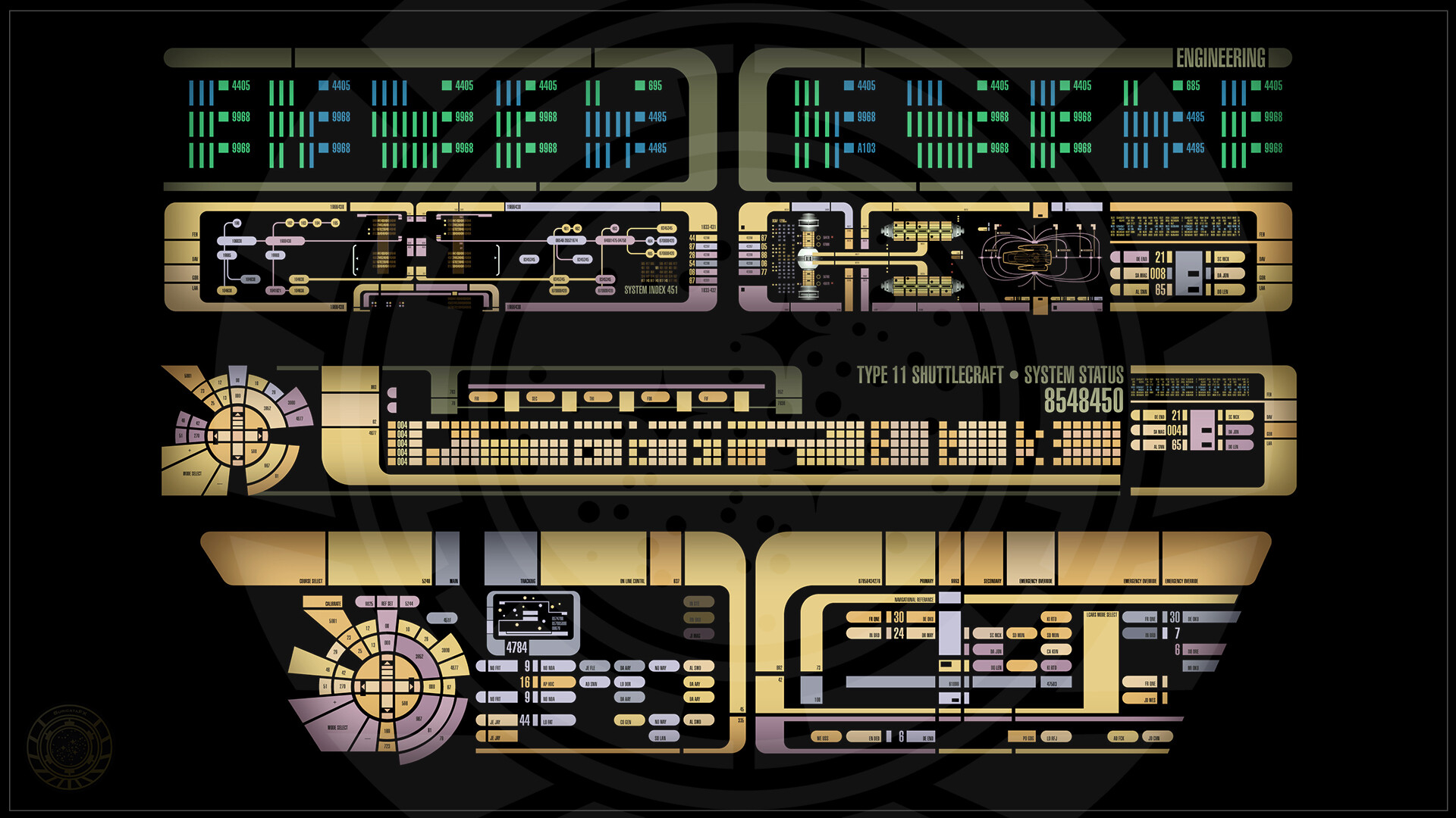 1920x1080 ArtStation Star Trek Type 11 Shuttle Replica Okudagrams