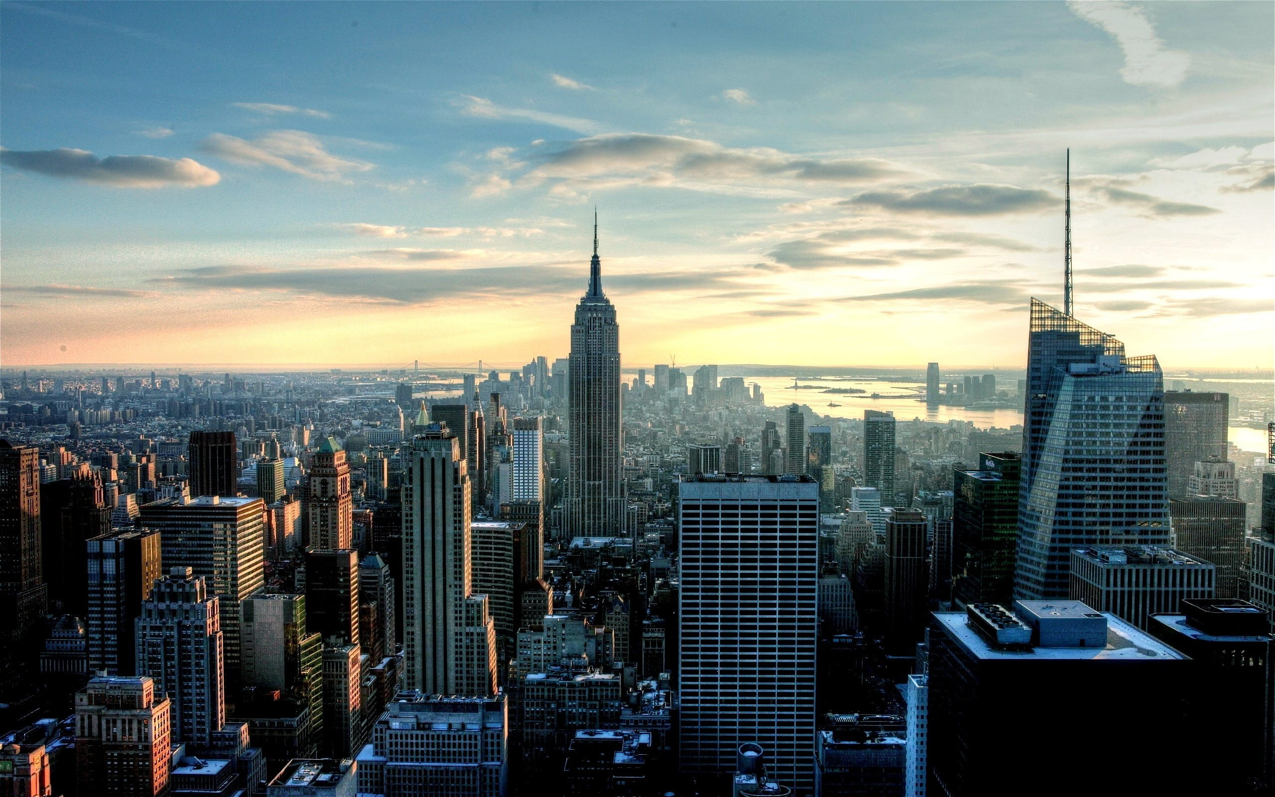 2560x1600 Aerial view of Manhattan New York HD wallpaper