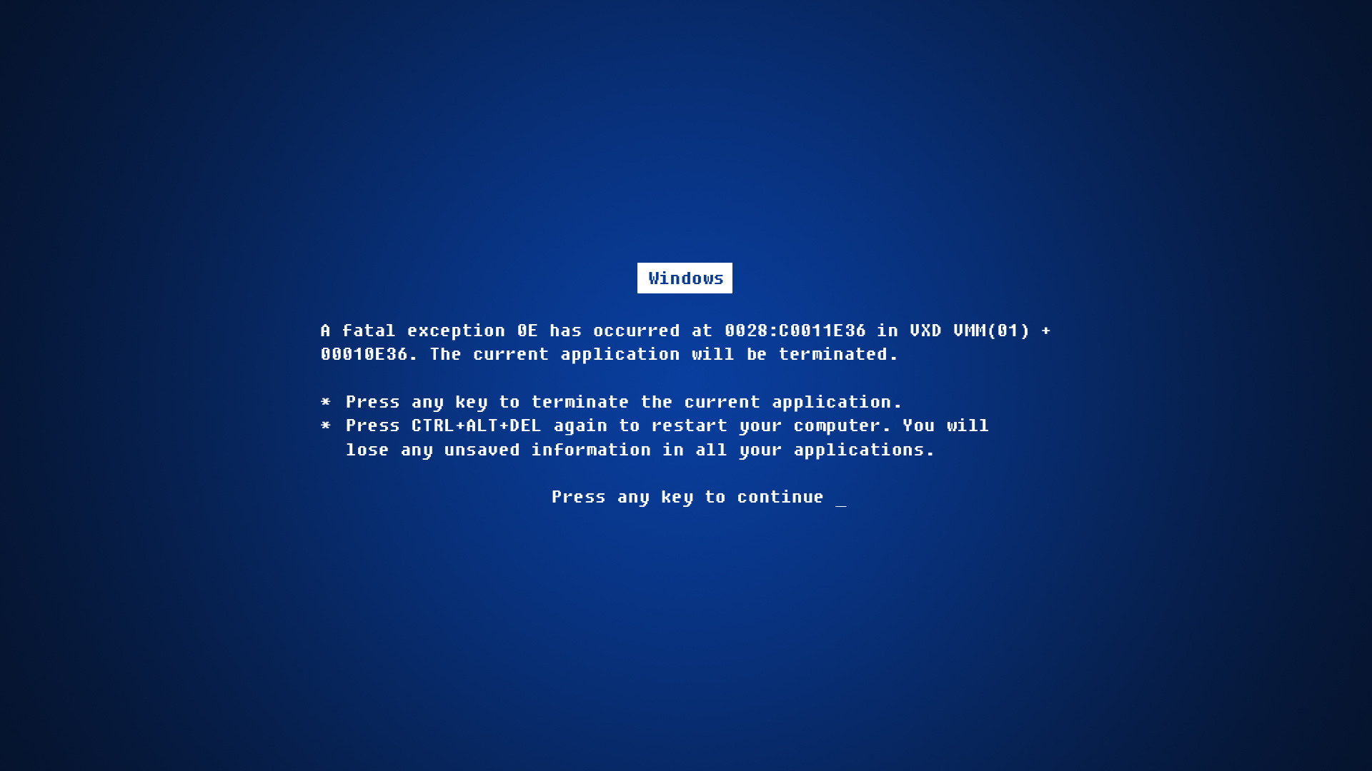 1920x1080 The Windows Blue Screen of Death Makes a Hilarious iPad Lock Screen | OSXDaily