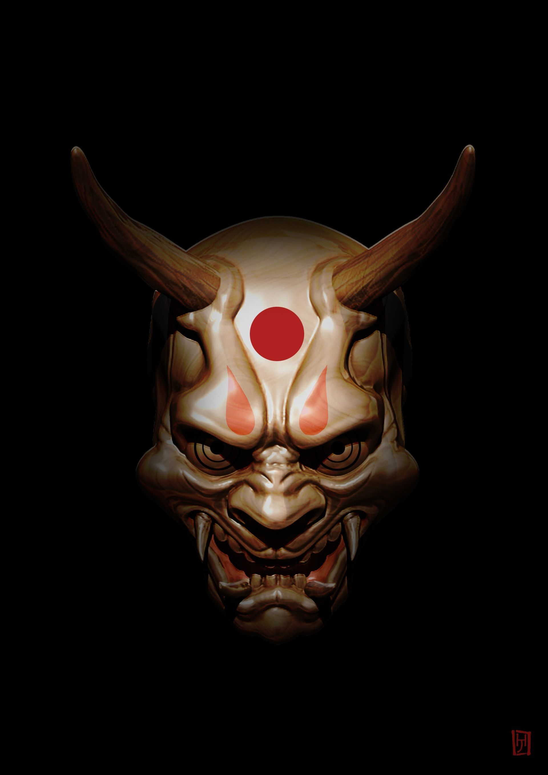 1920x2715 Japanese Oni Mask Wallpapers Top Free Japanese Oni Mask Backgrounds