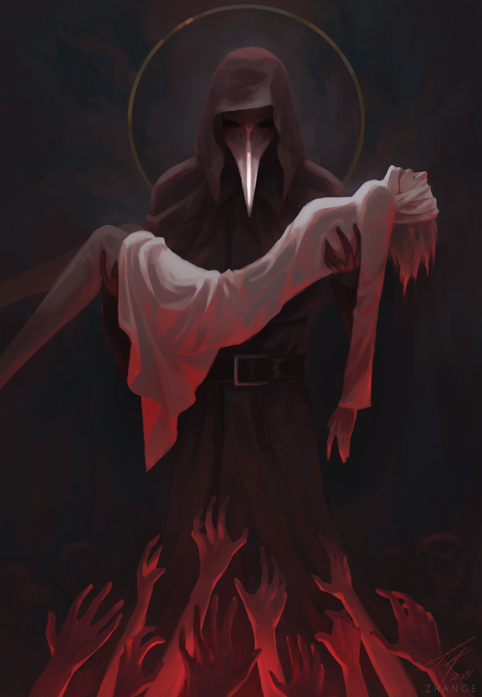 1663x2404 Zhange's Artwork Page SCP Foundation | Scp 049, Scp, Scp plague doctor