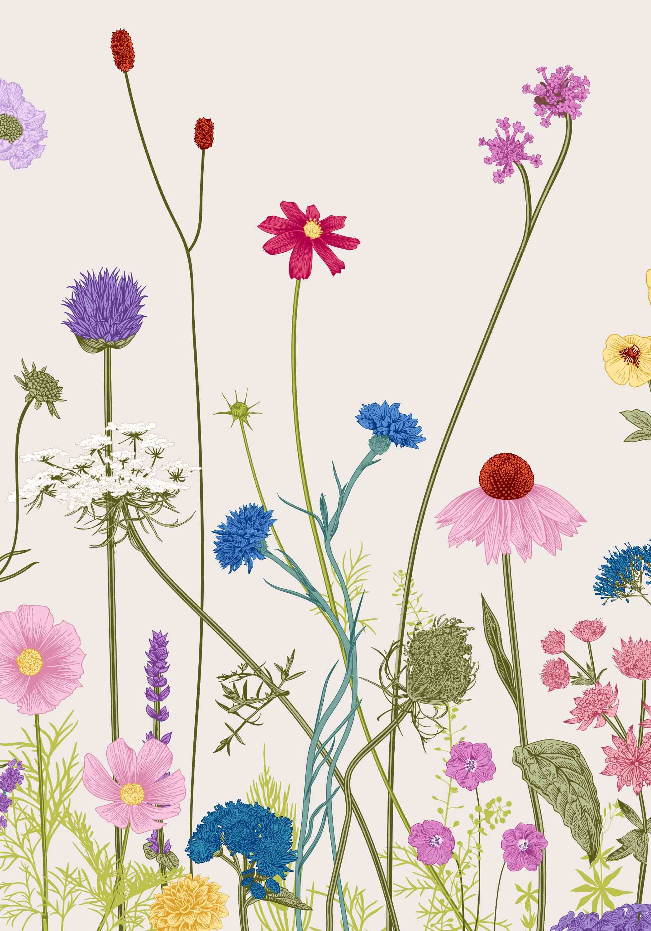 2100x3000 Tall Wildflowers Mural Removable Self Adhesive Wallpaper Etsy | Wildflower mural, Self adhesive wallpaper, Mural