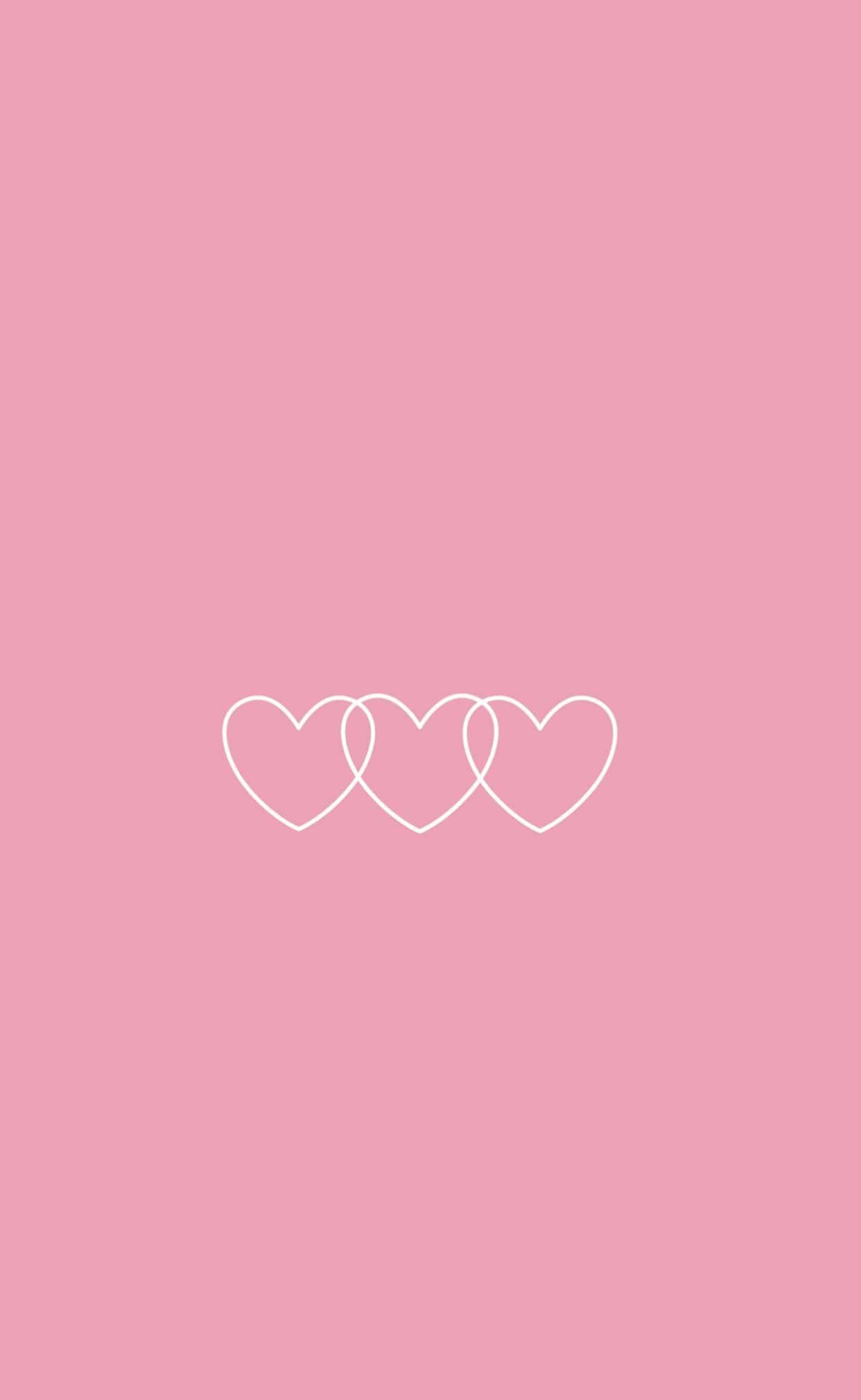 1242x2020 Pink Heart Wallpaper