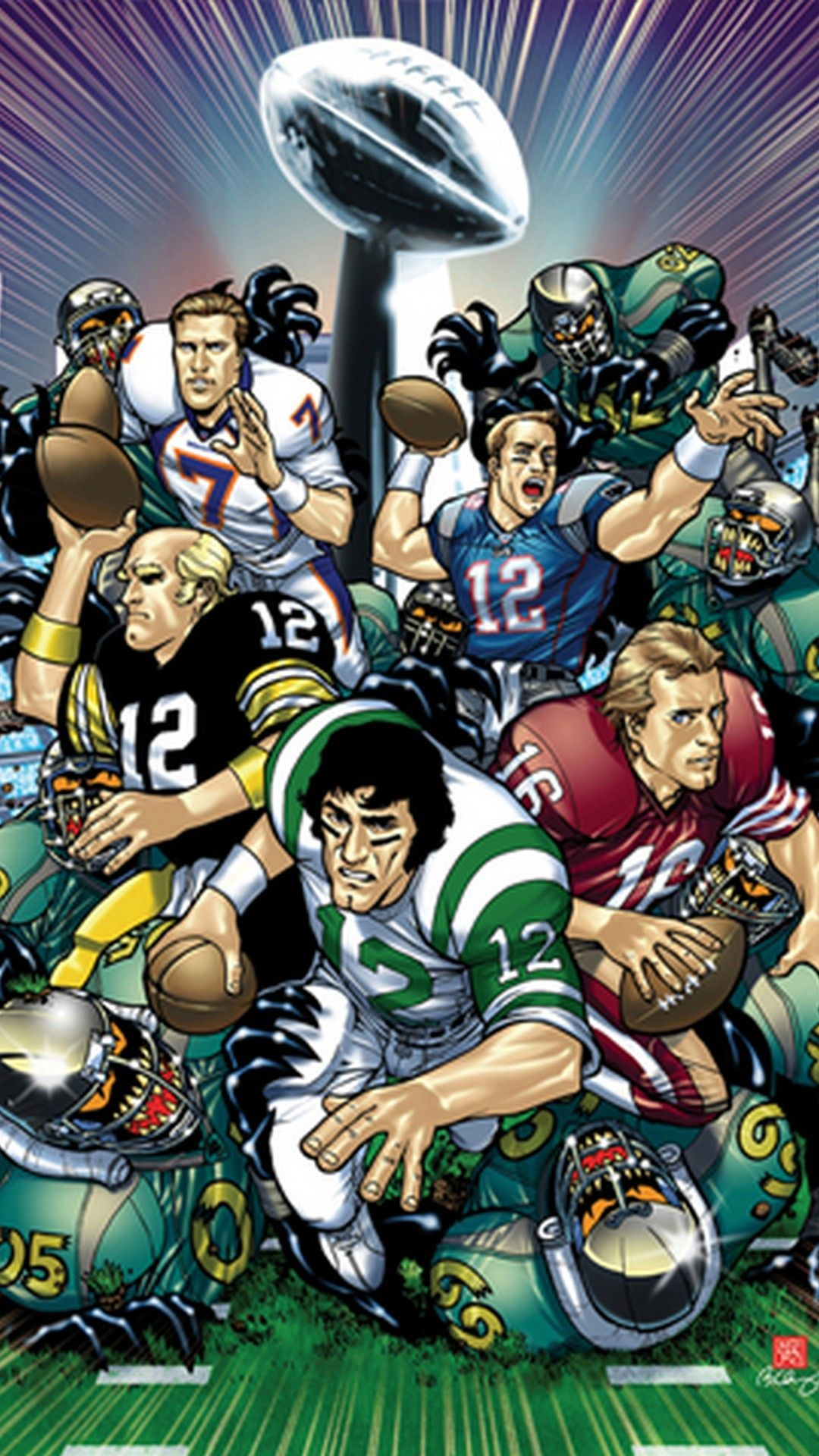 1080x1920 NFL Cartoon Wallpapers