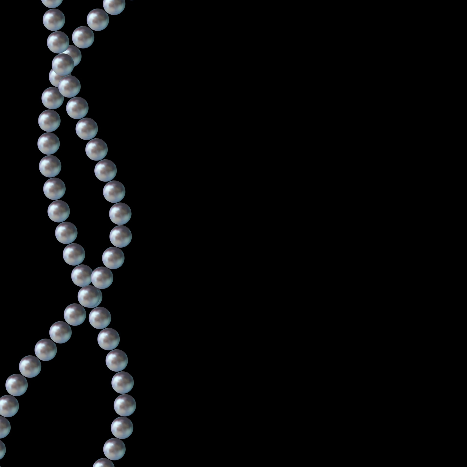1920x1920 Realistic string of pearls on black background 2716805 Vector Art at Vecteezy