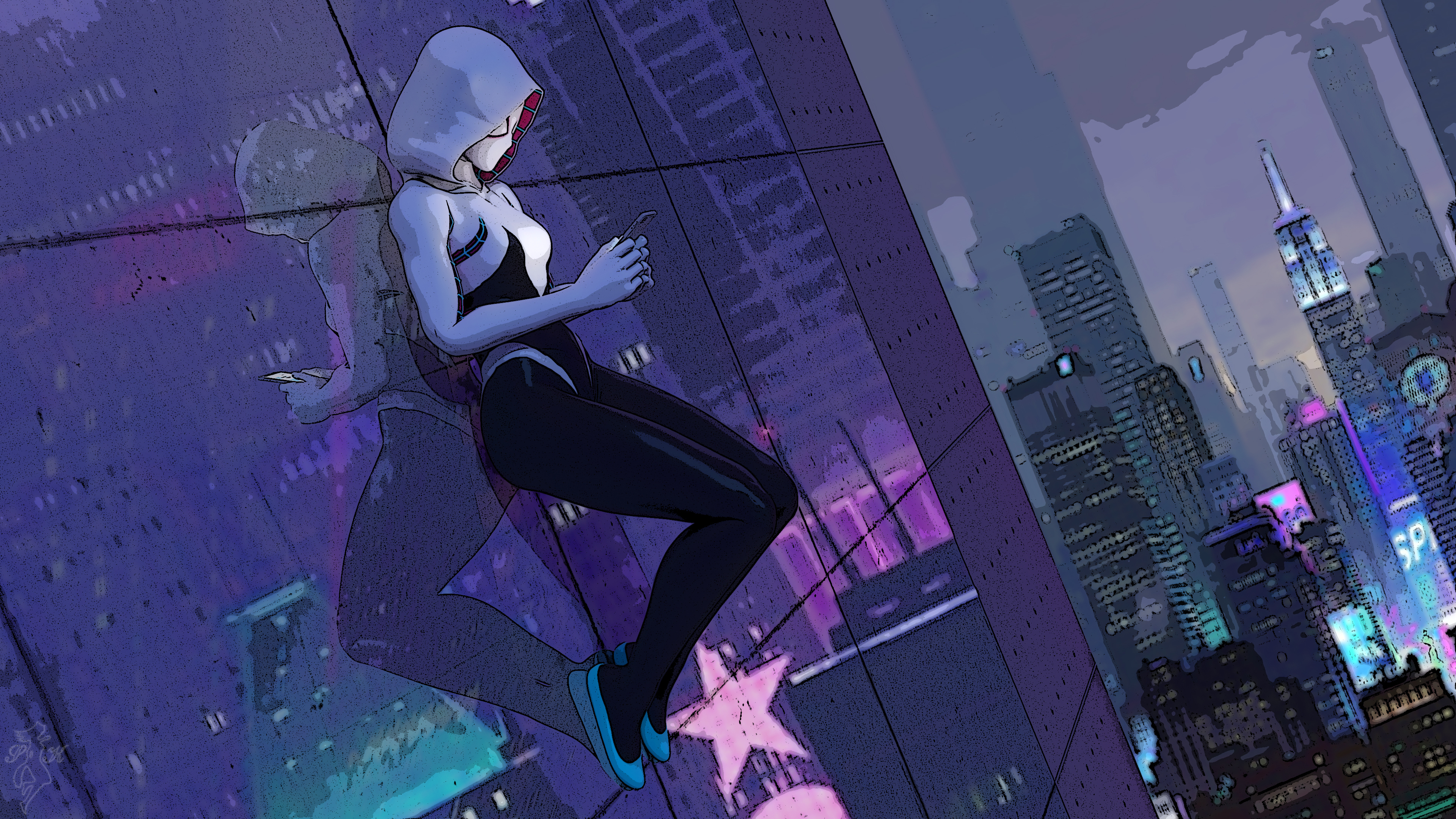 3840x2160 Spider Gwen Texting 4k, HD Superheroes, 4k Wallpapers, Images, Backgrounds, Photos and Pictures