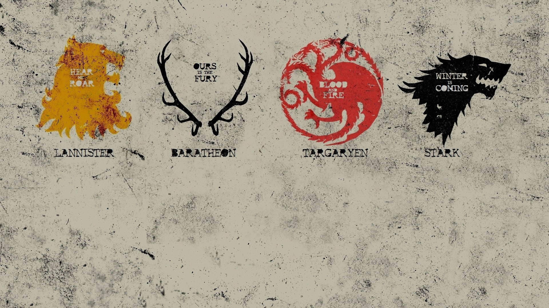 1920x1080 Wallpaper : illustration, wall, A Song of Ice and Fire, Game of Thrones, sigils, poster, ART, number, px, font wallup 563261 HD Wallpapers