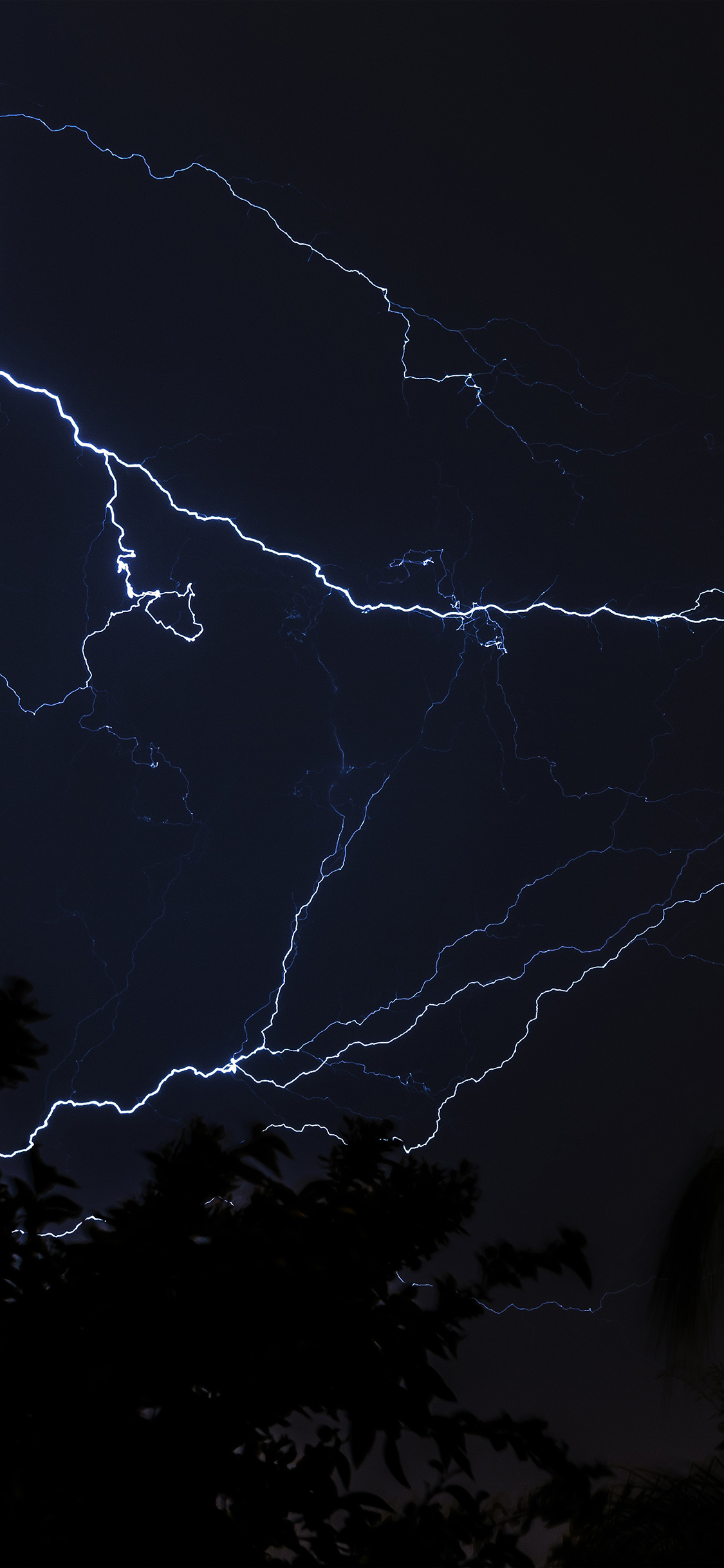 1125x2436 | iPhone X wallpaper | nj84-thunder-bolt-sky-night-dark- lightning