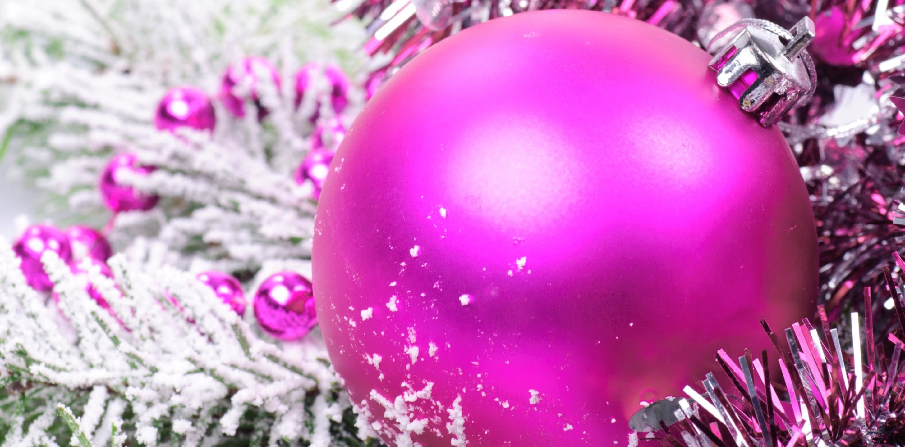 2912x1440 Pink Christmas Wallpapers Top Free Pink Christmas Backgrounds