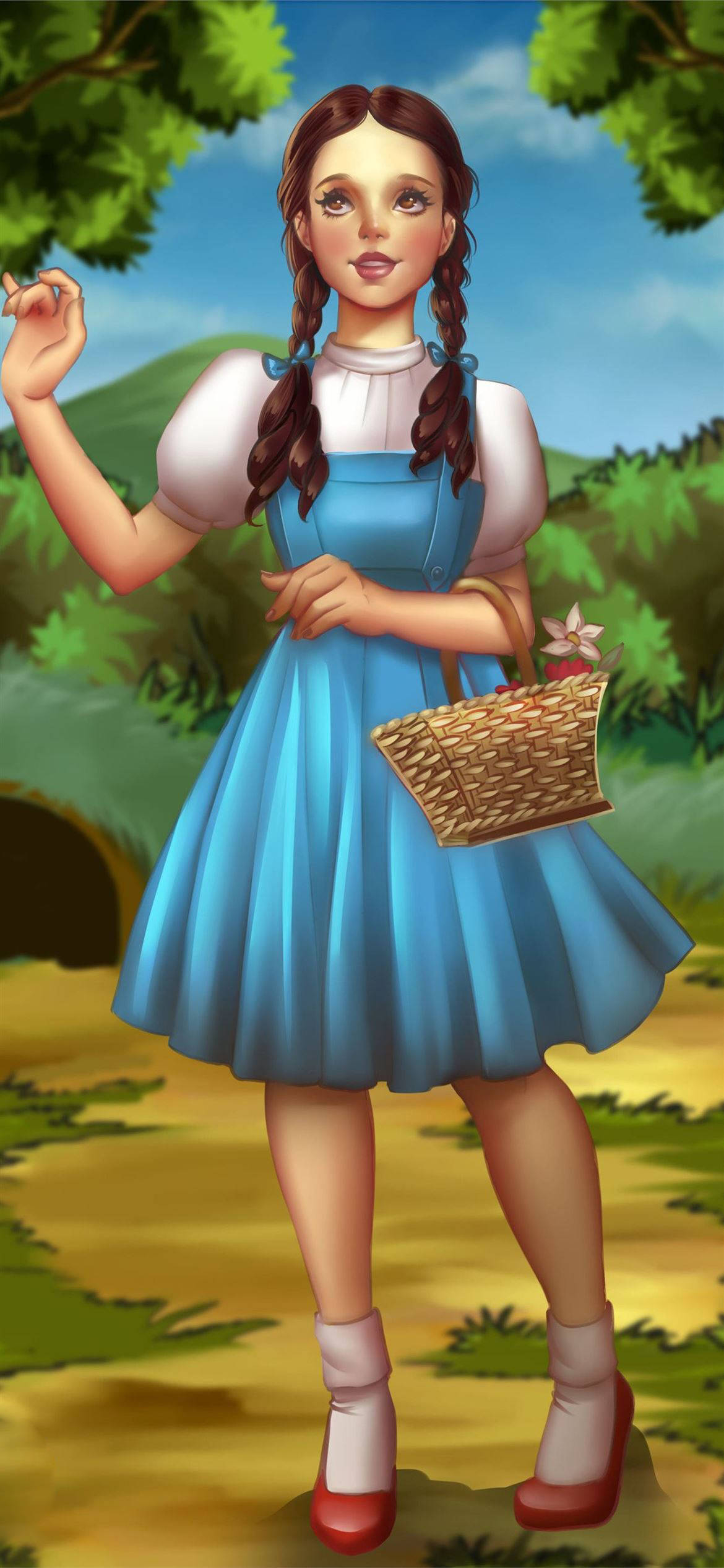 1170x2532 Download The Wizard Of Oz Dorothy Outfit Wallpaper