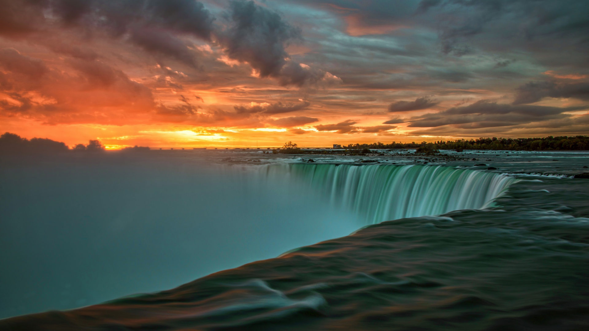 1920x1080 Niagara Falls In Canada Sunset Landscape Nature 4k Ultra Hd Eyecandy for your XFCE-Desktop