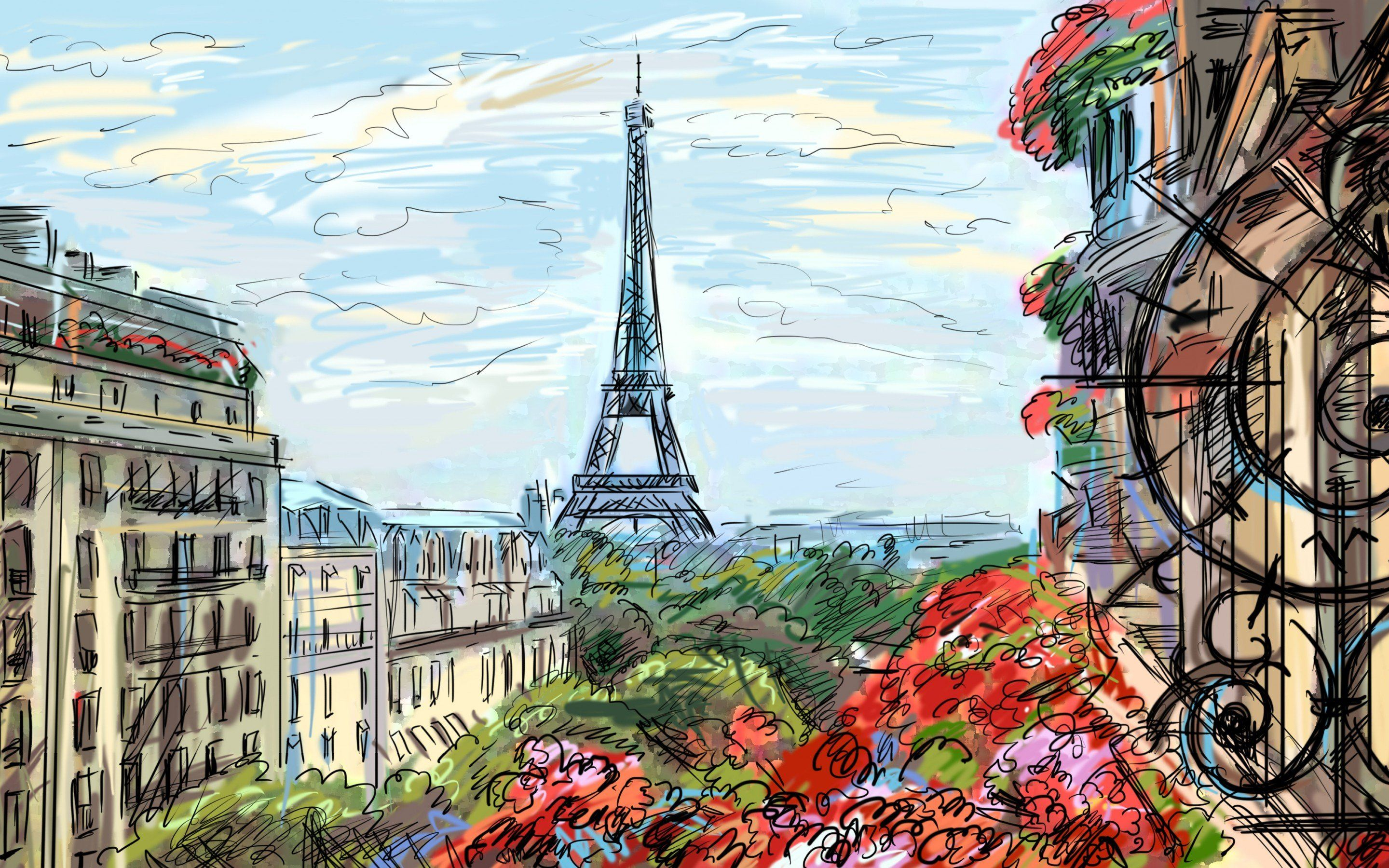 2880x1800 Paris Painting Wallpapers Top Free Paris Painting Backgrounds