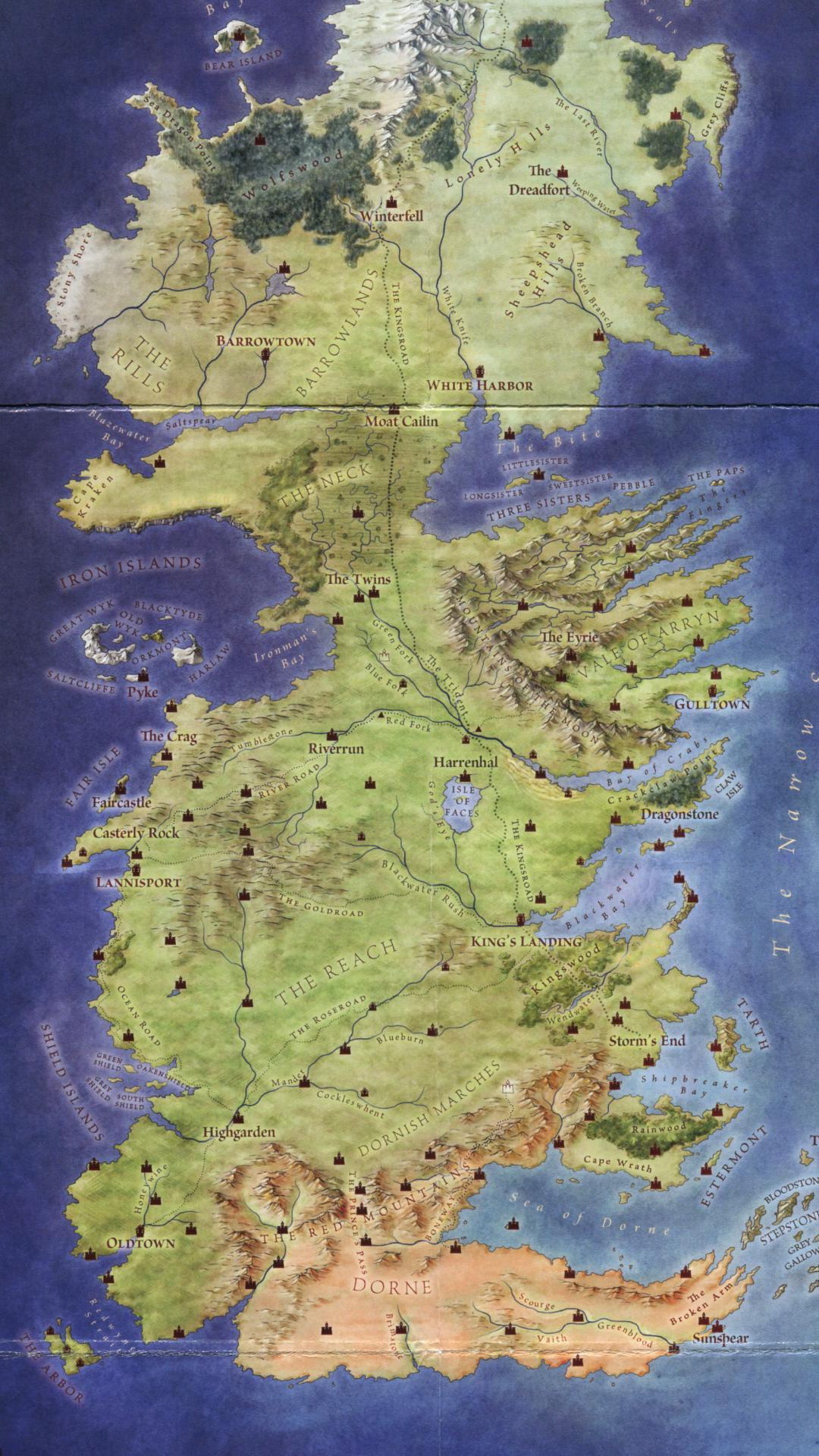 1080x1920 Game Of Thrones Map Wallpapers