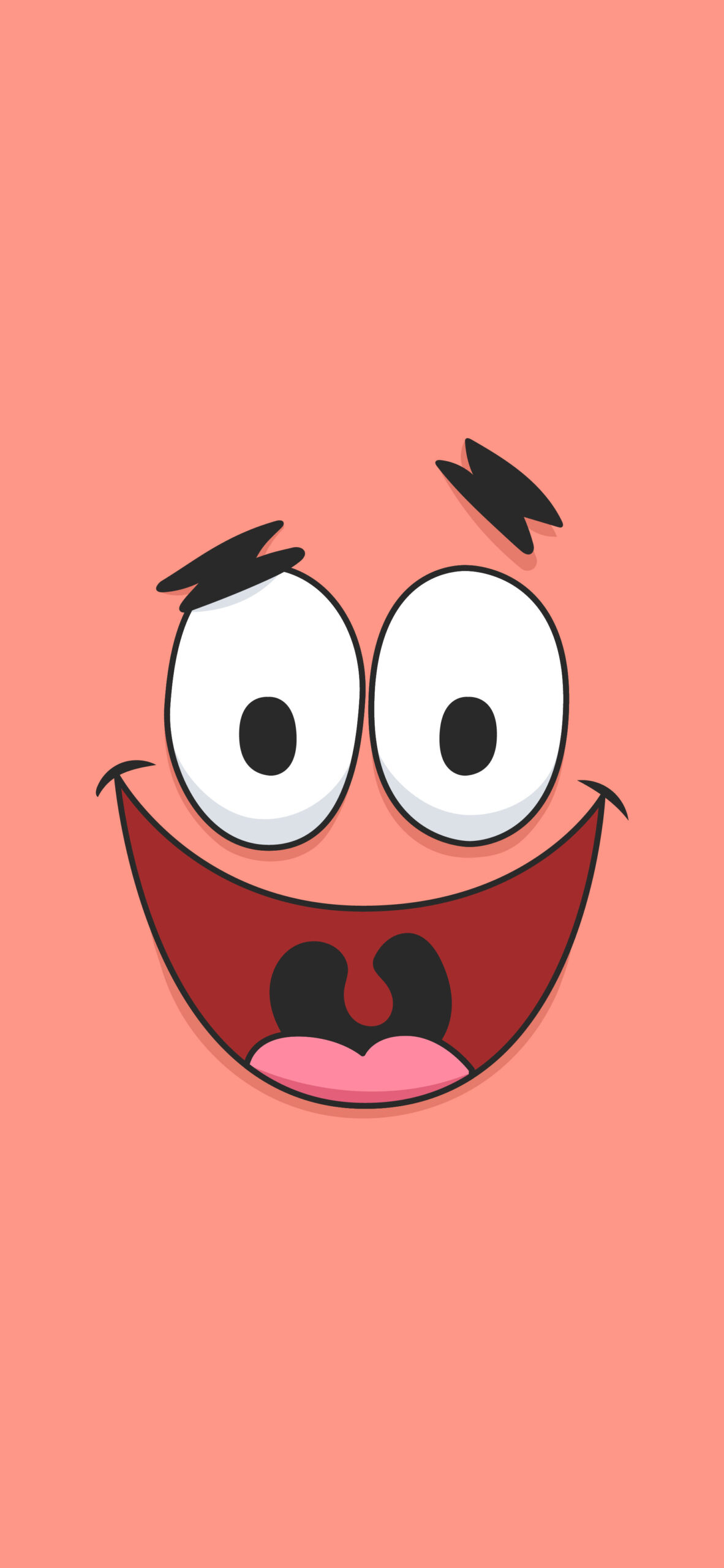 1182x2560 SpongeBob Wallpapers with Patrick Star Smiling Face and Shorts Patter