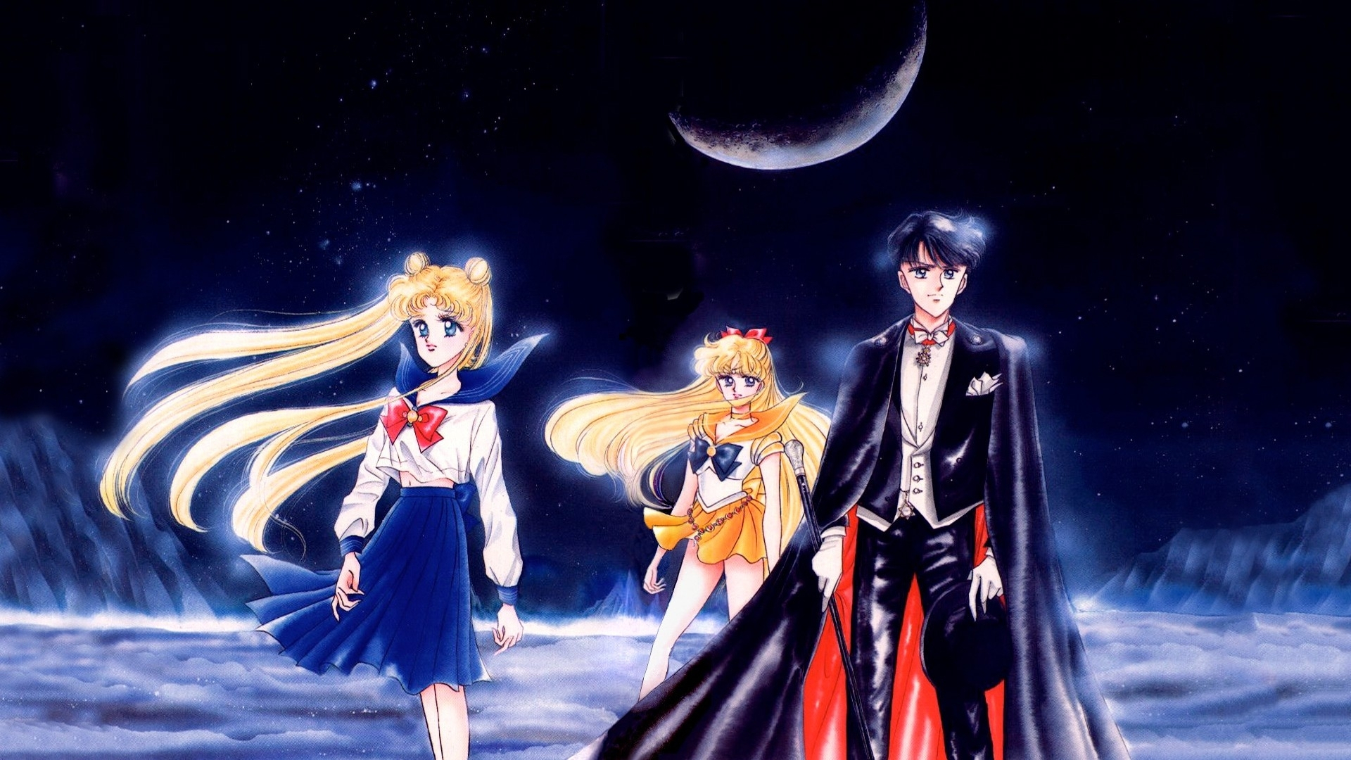 1920x1080 Free download sailor moon sailor venus tuxedo mask space wallpaper Art HD [] for your Desktop, Mobile \u0026 Tablet | Explore 50+ Sailor Moon Wallpaper | Sailor Moon Manga Wallpaper