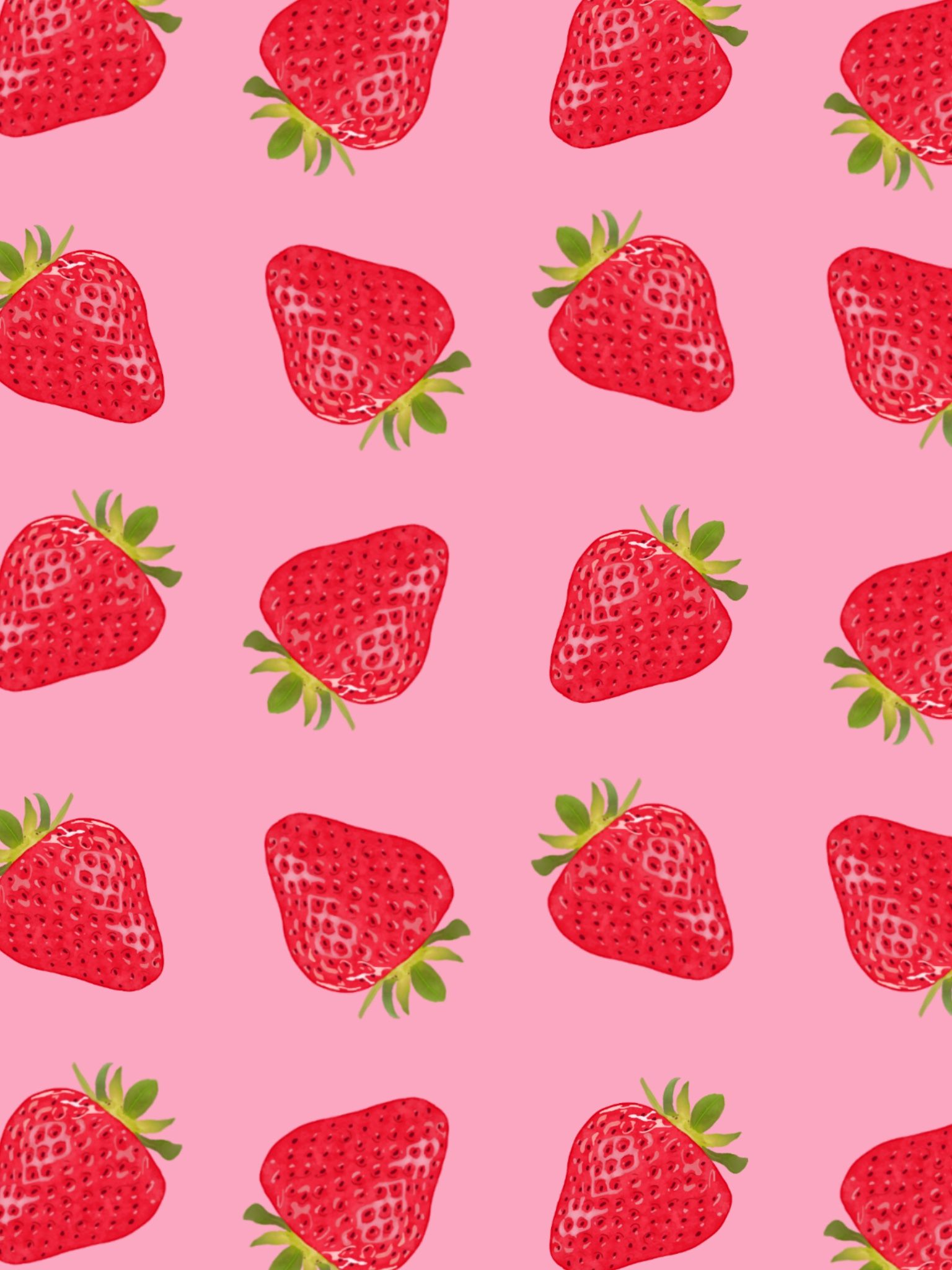 1536x2048 Strawberry Wallpaper