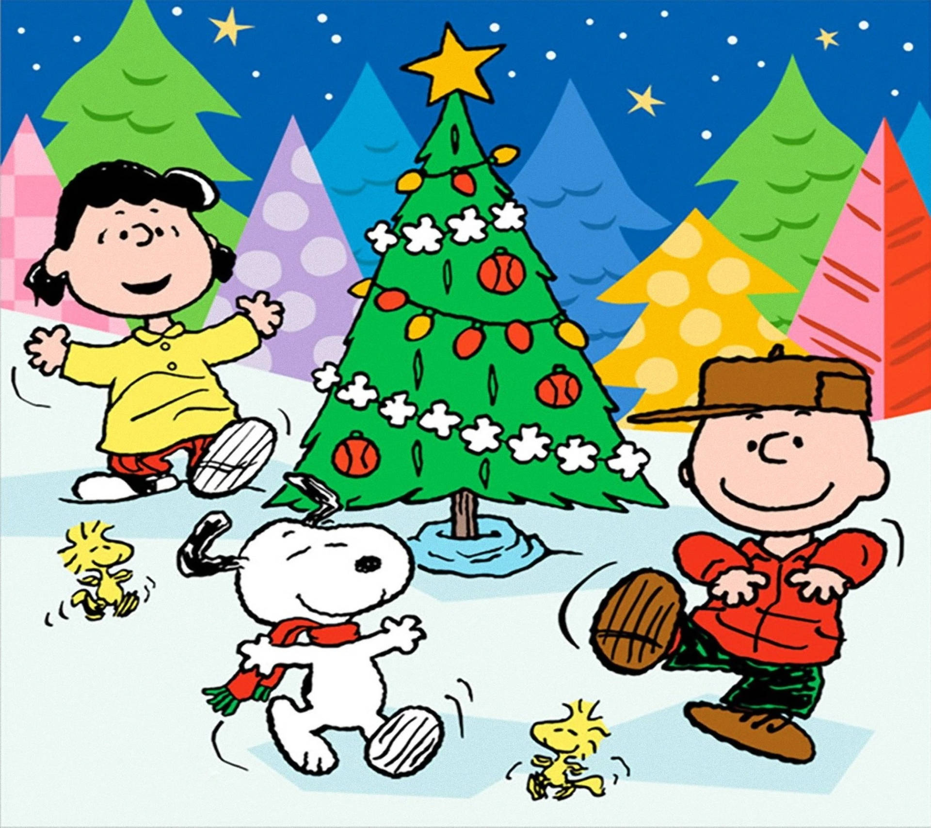 1920x1707 Download Snoopy Christmas Human Friends Wallpaper