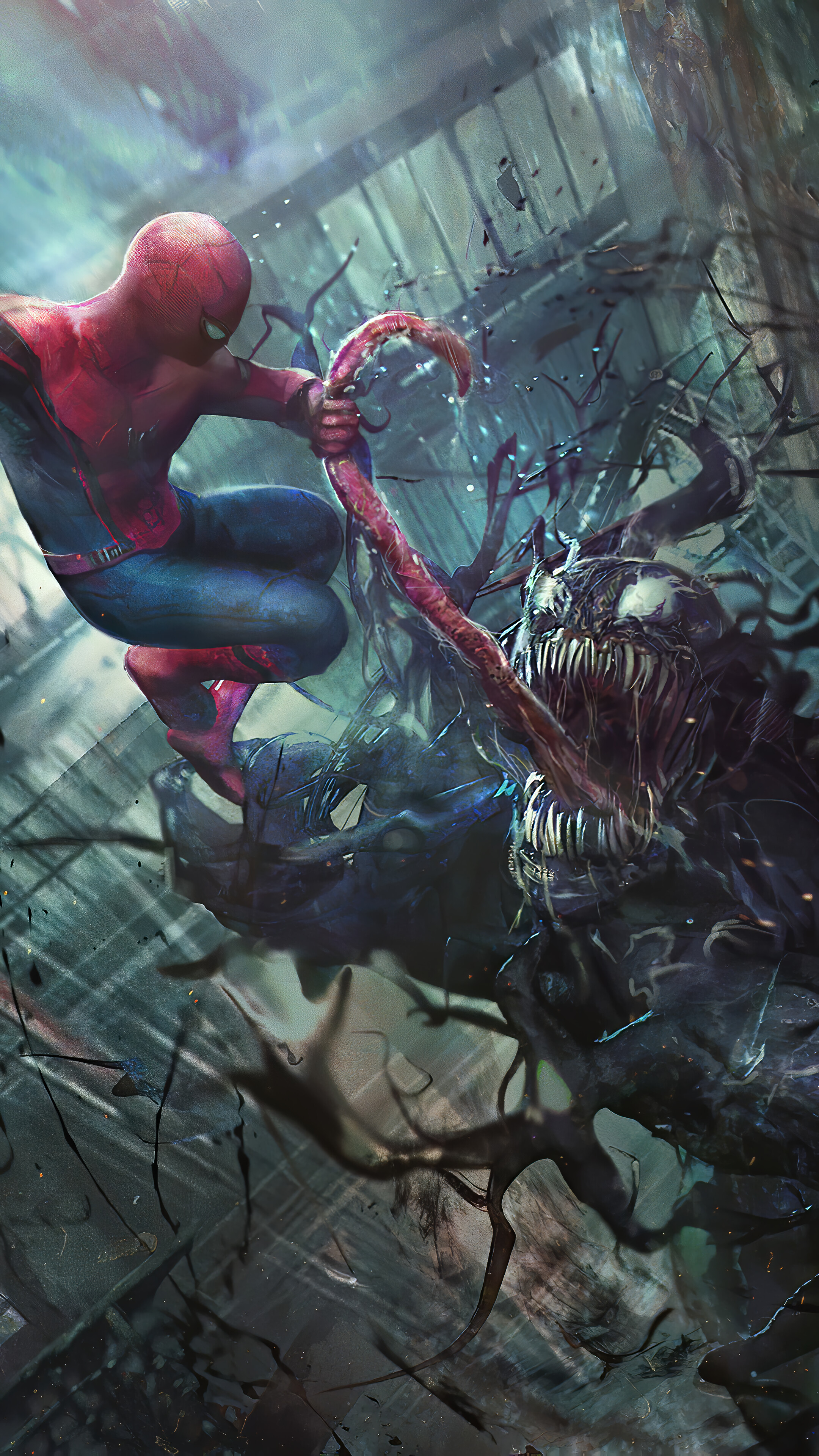 2160x3840 Venom X Spider-Man Wallpapers