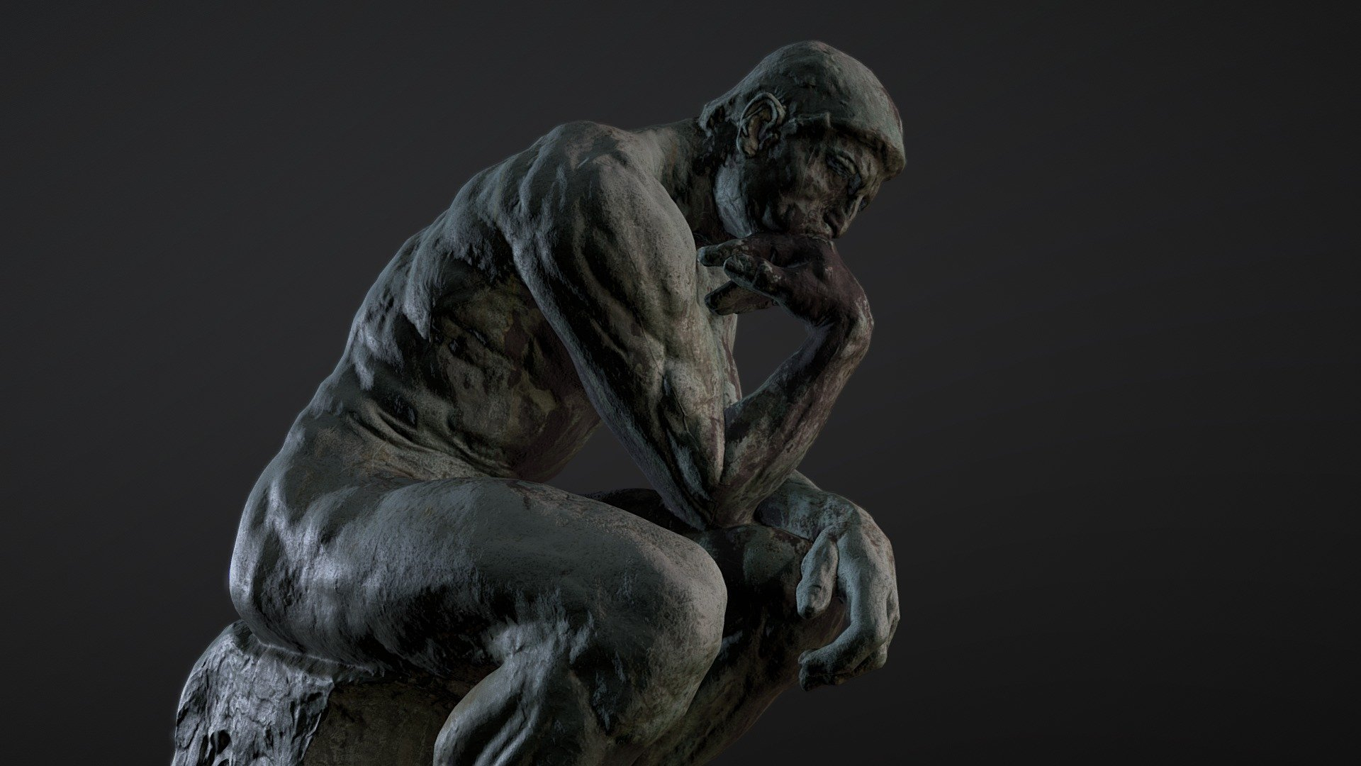 1920x1080 The Thinker by Auguste Rodin Download Free 3D model by Rigsters (@rigsters) [08a1e69