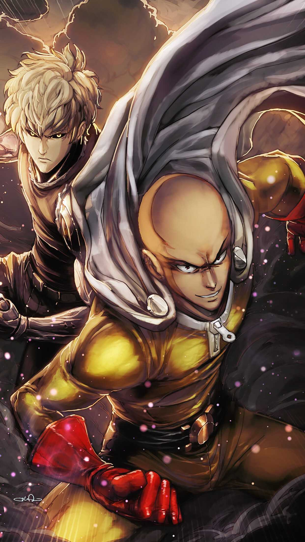 1242x2208 Background One Punch Man Wallpaper