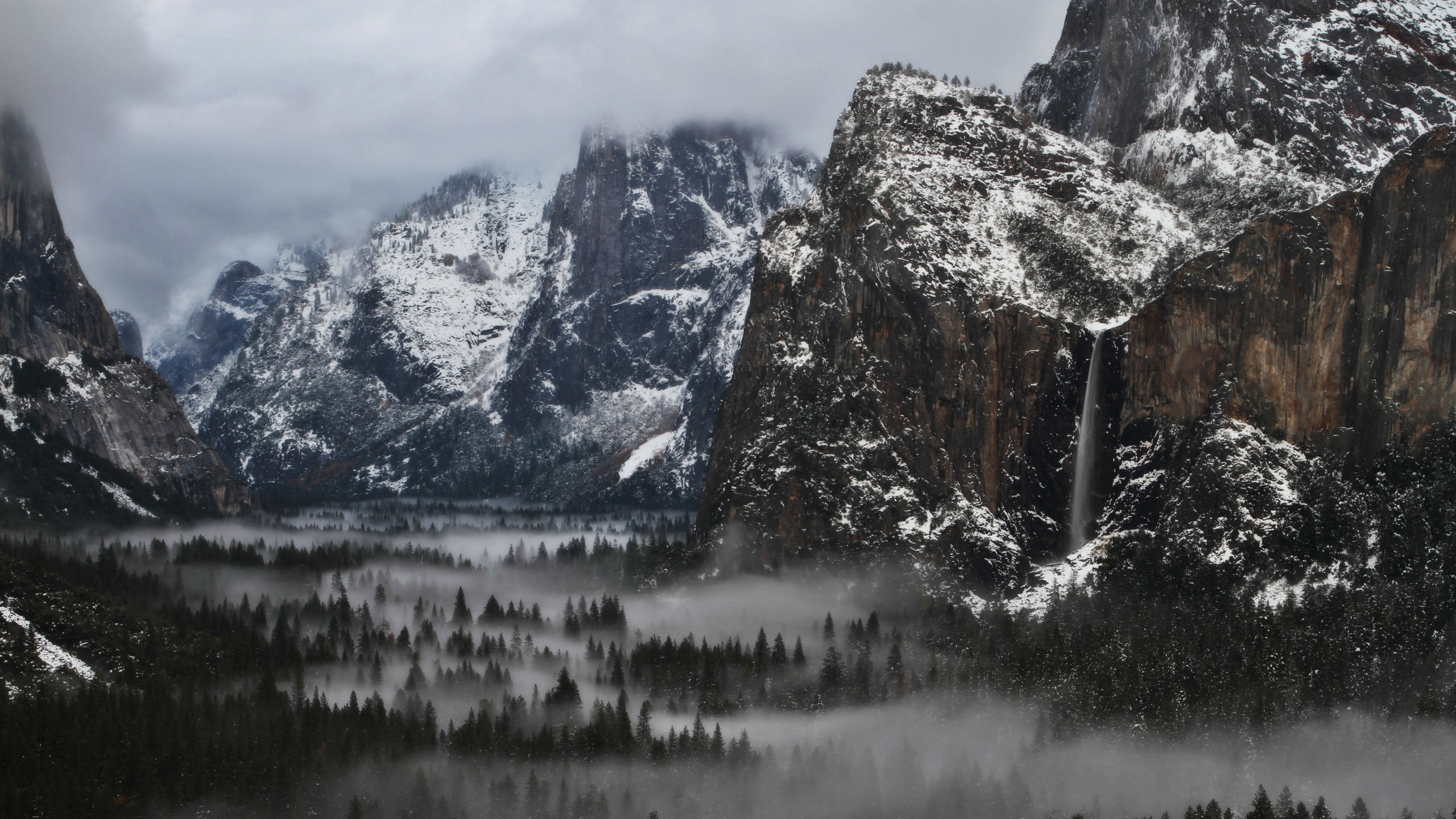 2560x1440 Free Yosemite Wallpapers Yosemite Valley in Winter #2