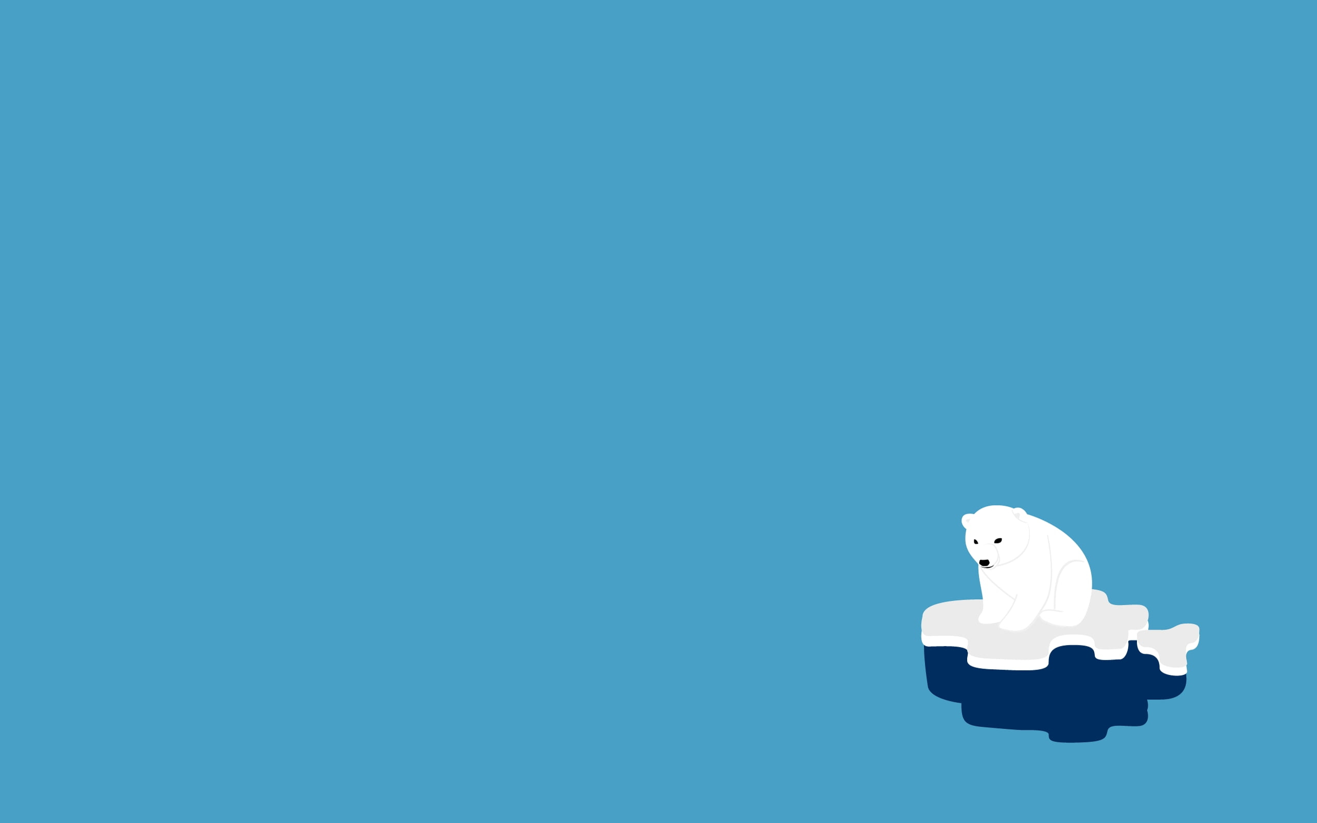 2560x1600 White polar bear animated illustration HD wallpaper