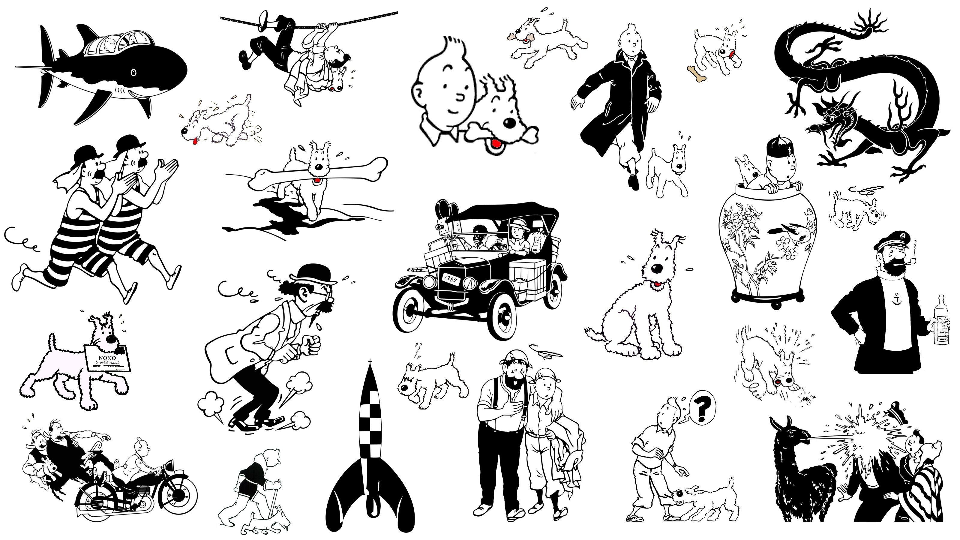 3200x1800 Tintin, Ink illustrations, Cartoon drawing tutorial