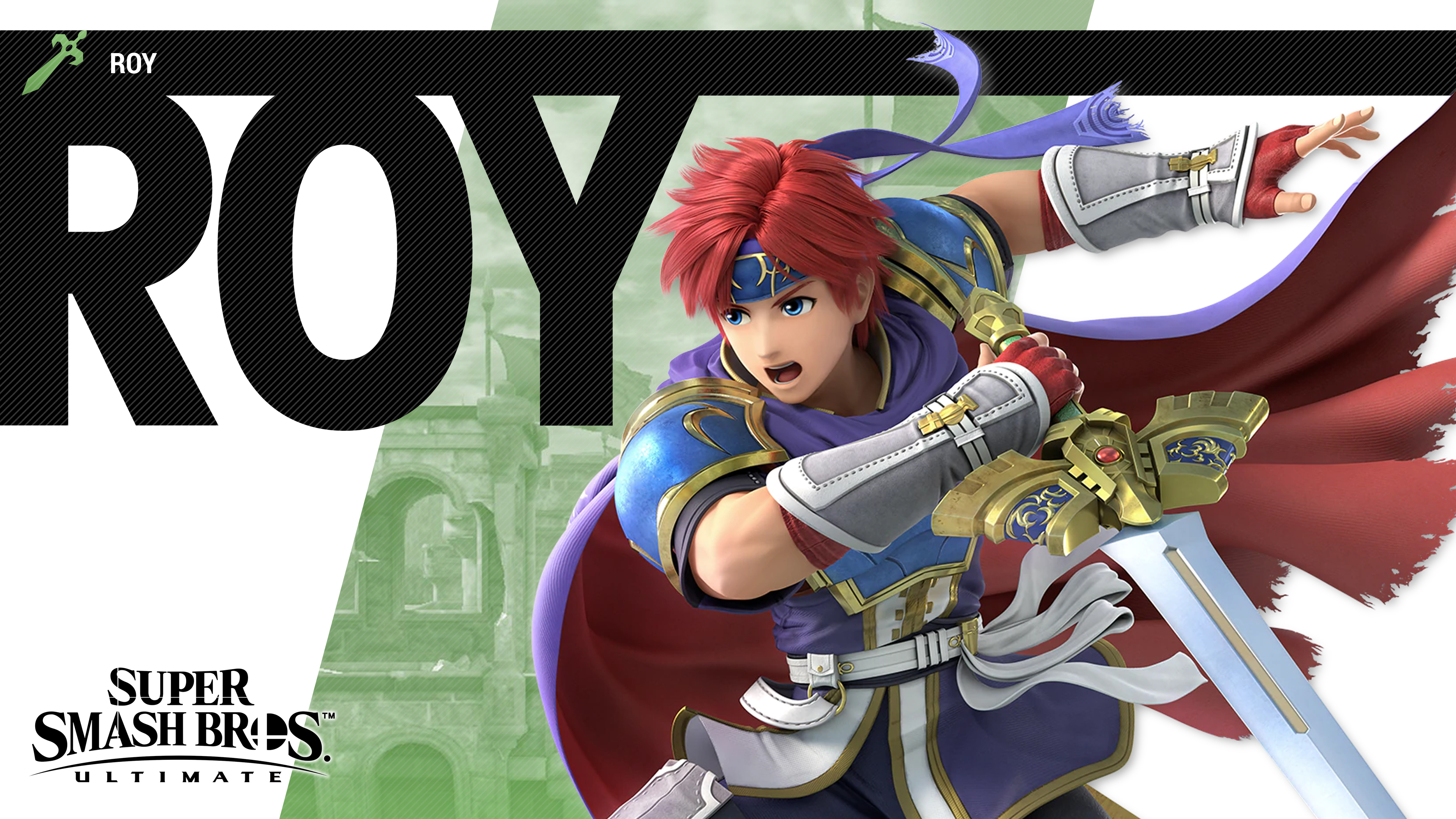 3840x2160 Super Smash Bros Ultimate Roy Wallpapers Cat with Monocle