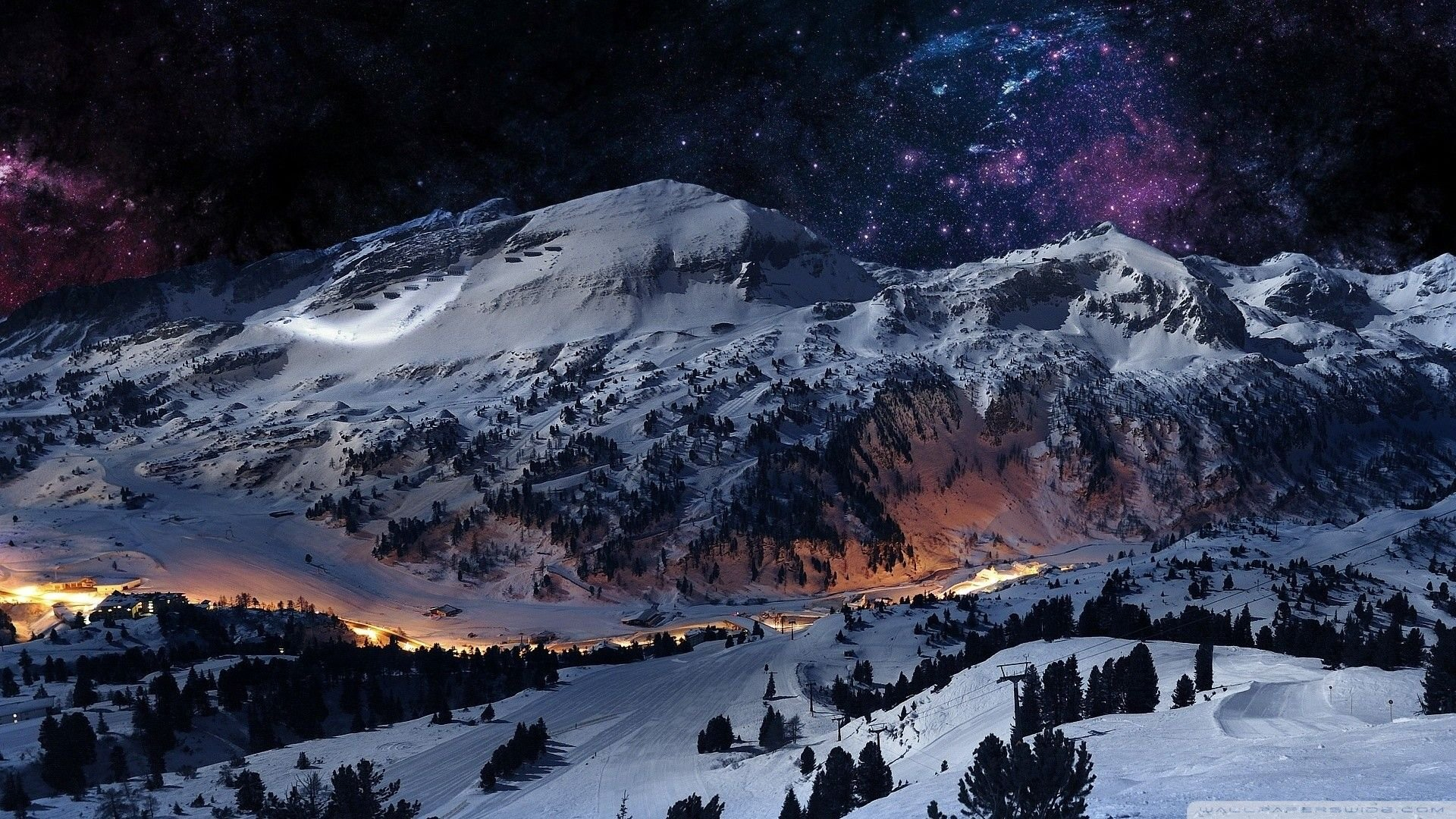 1920x1080 Snow Mountain Night Wallpapers Top Free Snow Mountain Night Backgrounds