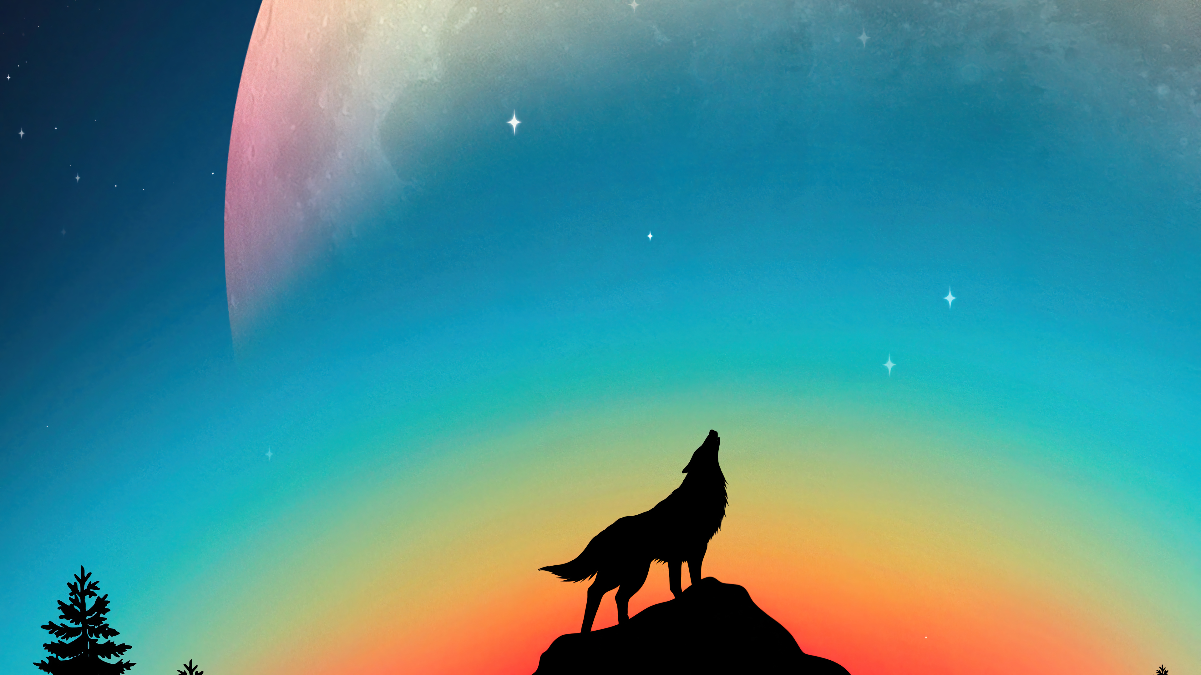 3840x2160 A wolf howling to the moon(3840 x 2160) : r/wallpaper