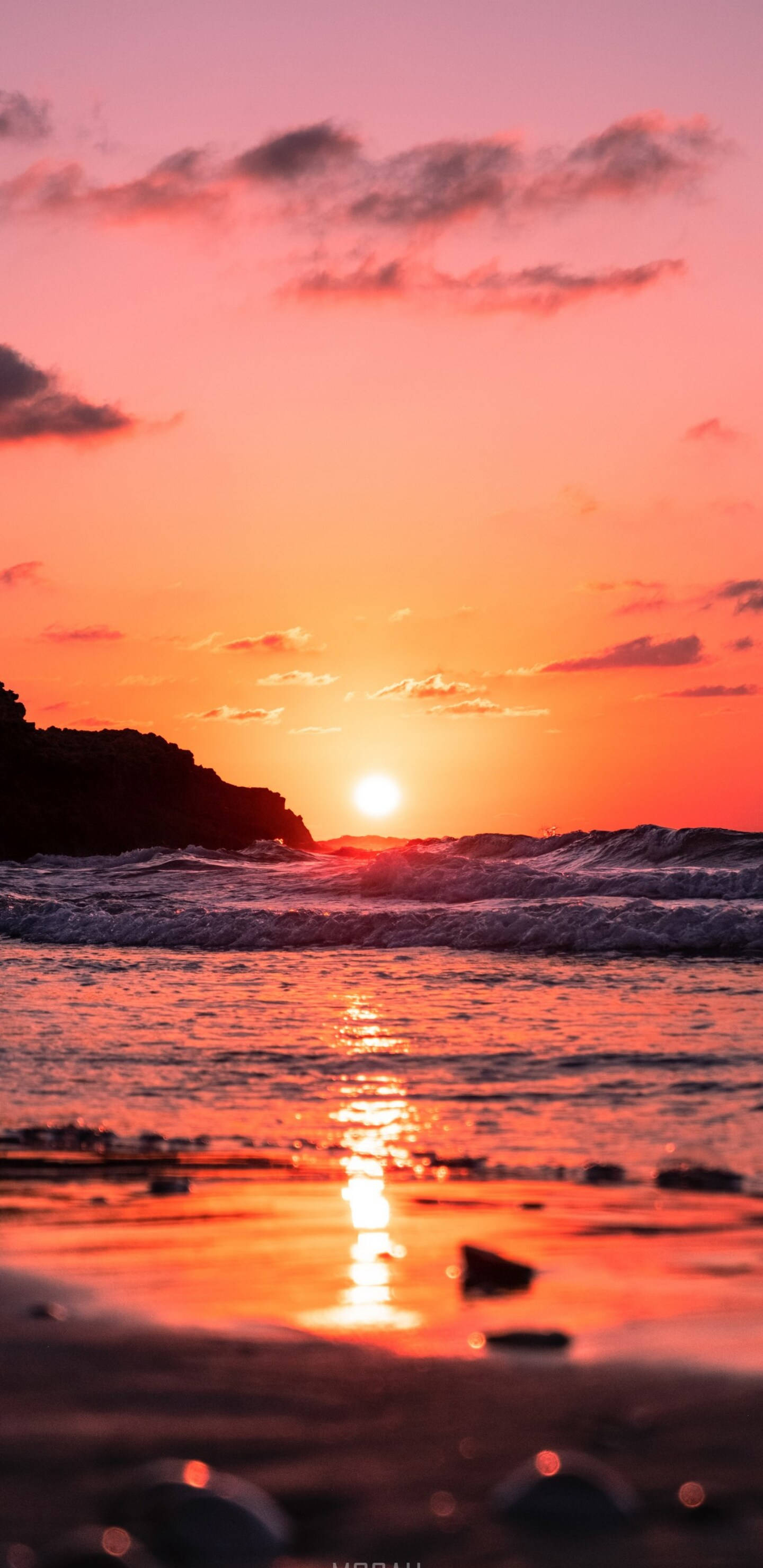 1440x2960 Download Iphone 12 Pro Max Beach Sunset Wallpaper