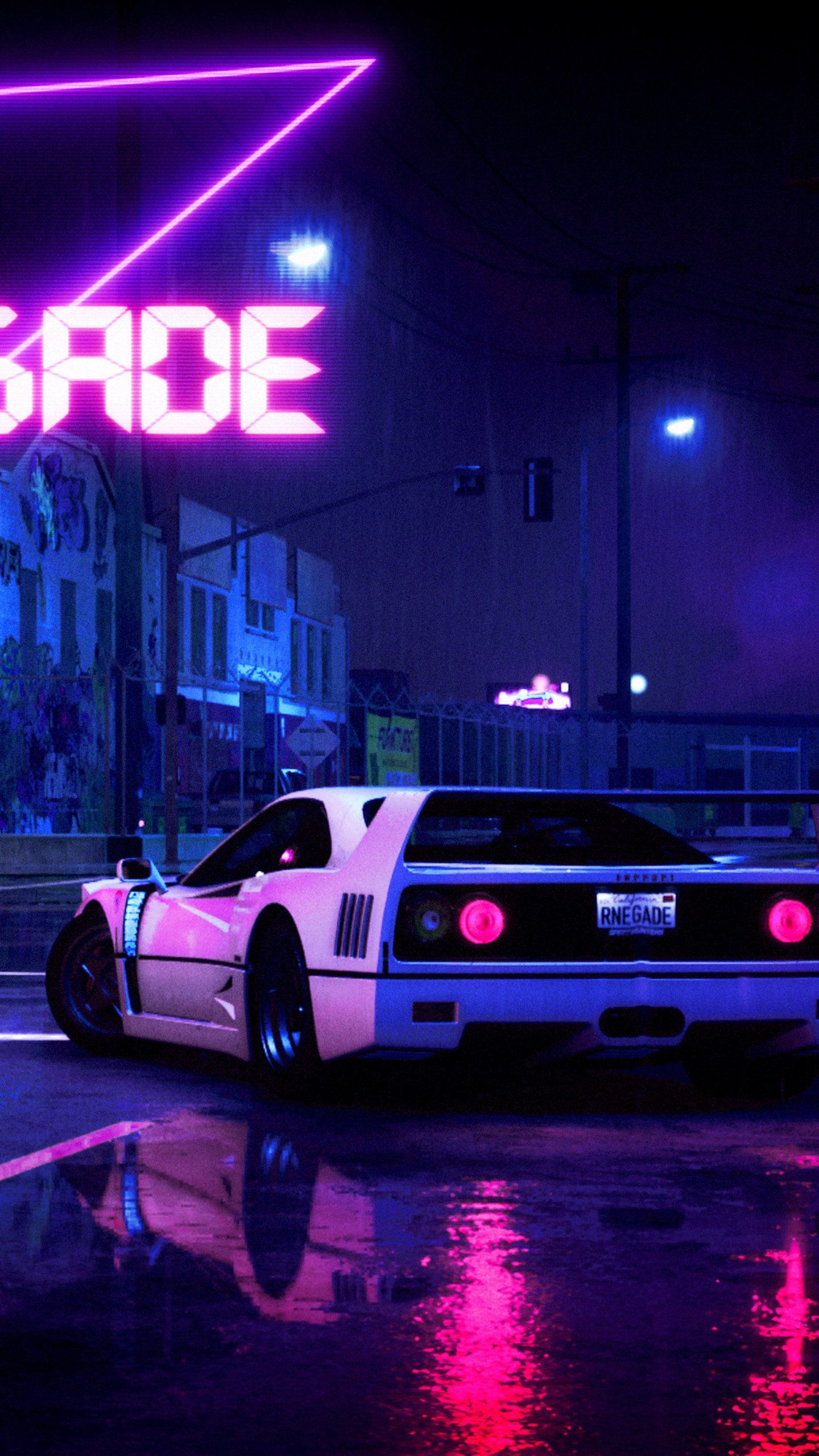 1440x2560 Neon Car 4k Android Wallpapers