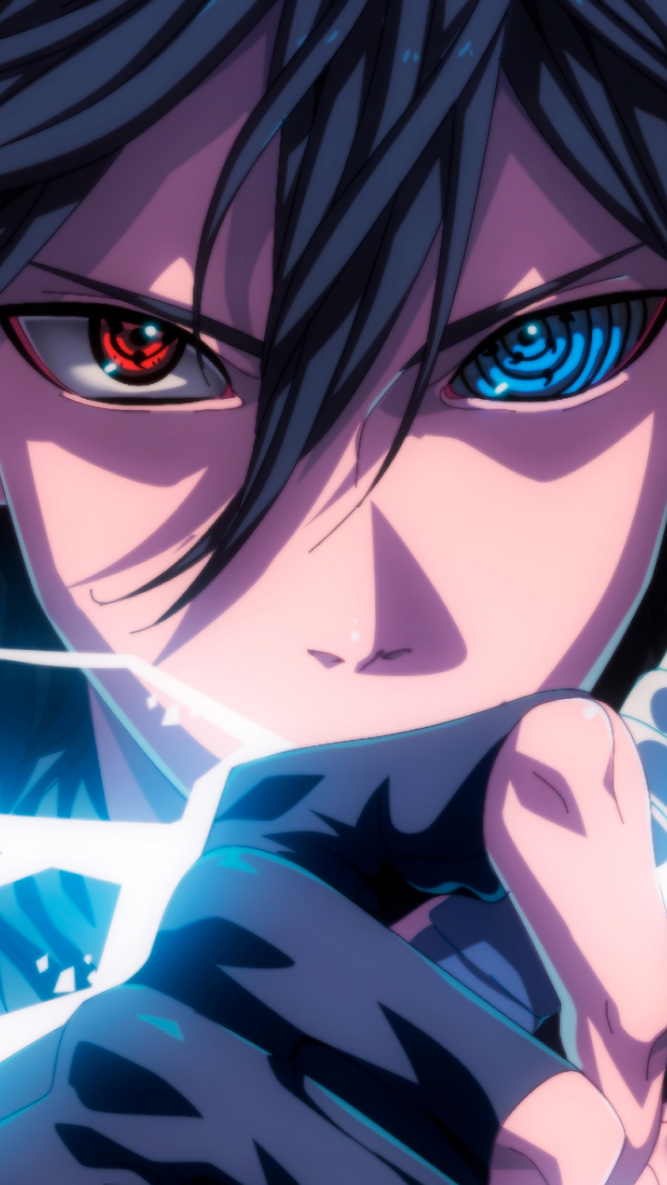 2160x3840 Sasuke Sharingan Rinnegan Eyes Lightning 4K Wallpaper #33