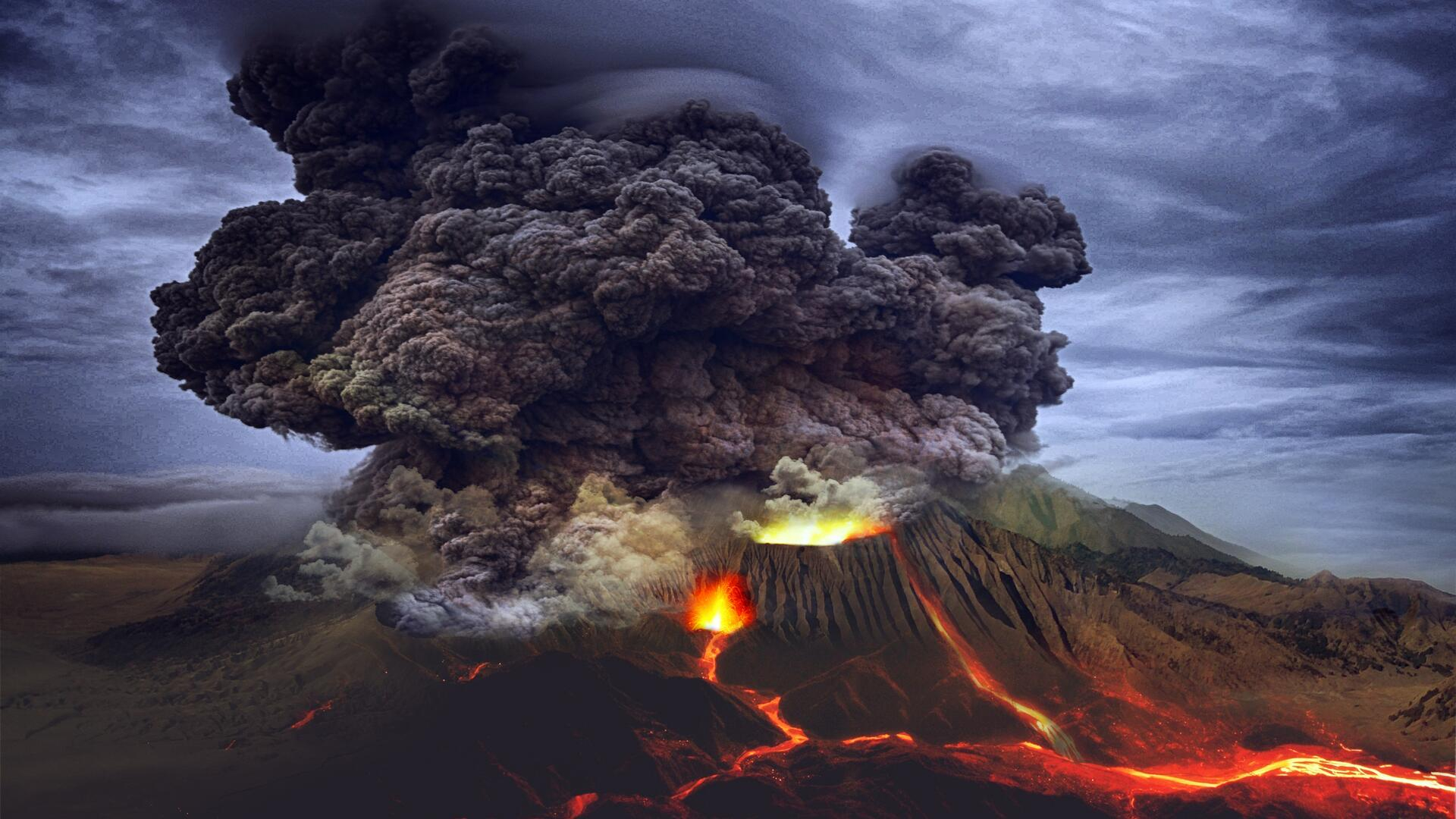 1920x1080 volcano Eruption HD Wallpaper KDE Store
