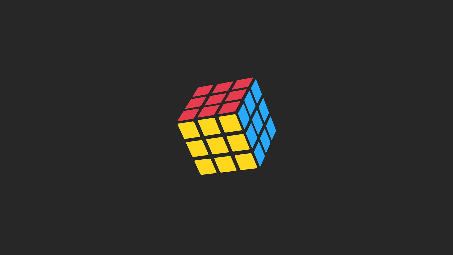 1920x1080 Download wallpaper Rubik's cube, puzzle, task, section minimalism in resoluti