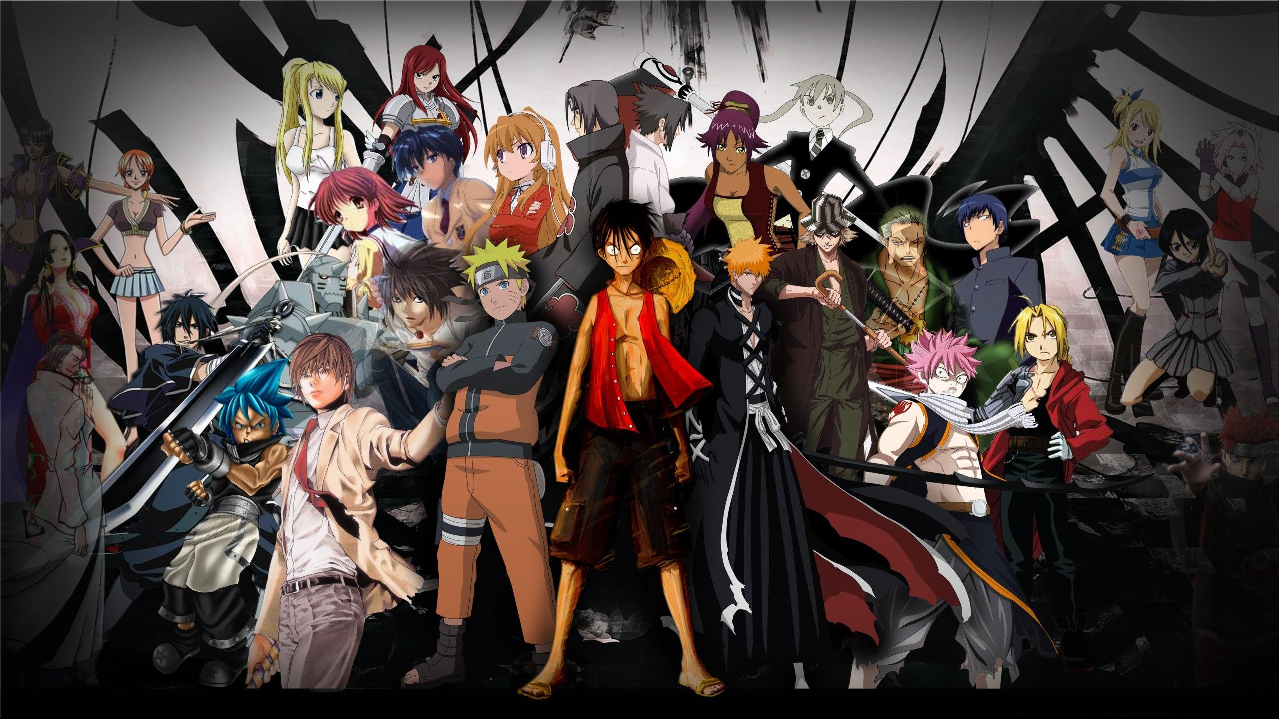2560x1440 Anime One Piece And Naruto Wallpapers