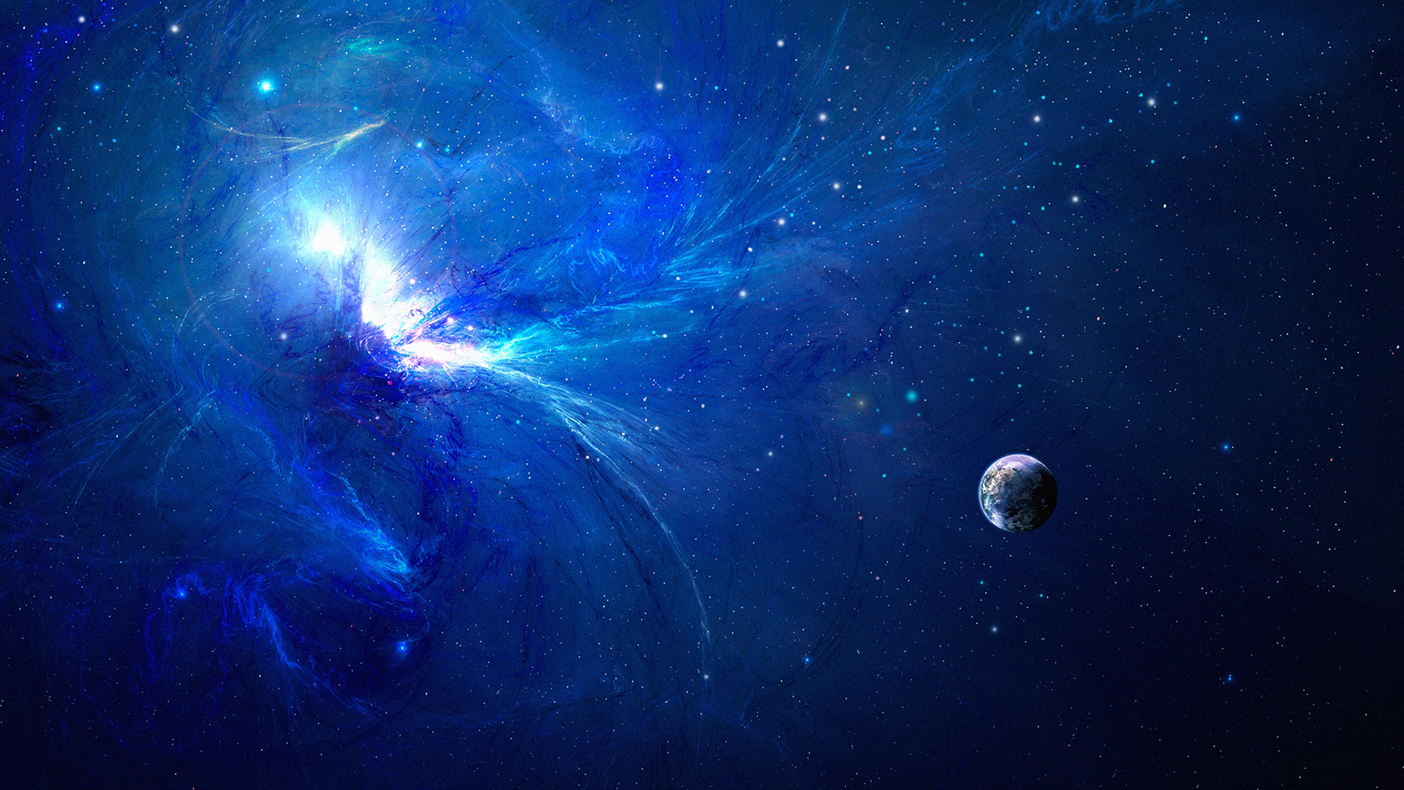 2000x1125 Blue Explosion Space, HD Digital Universe, 4k Wallpapers, Images, Backgrounds, Photos and Pictures