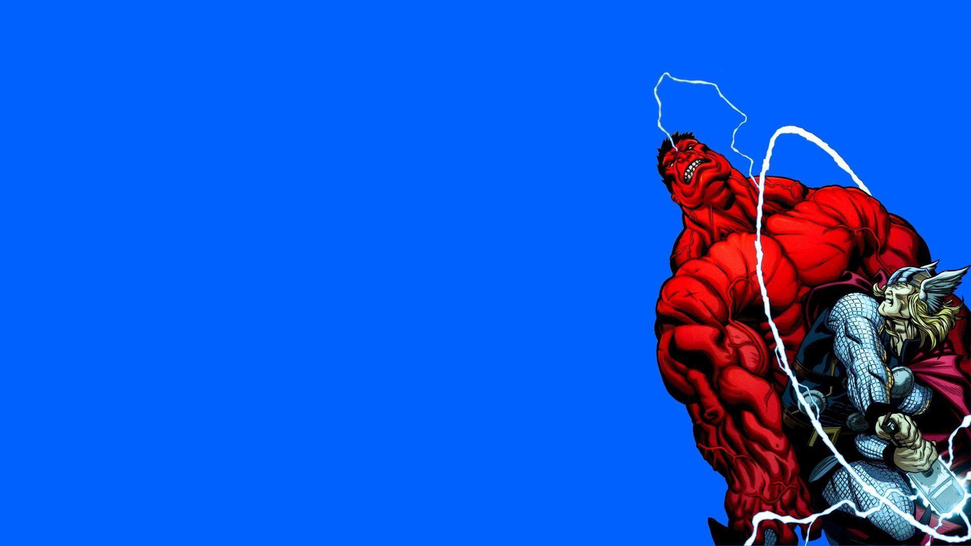1920x1080 HD Red Hulk fighting Thor Wallpaper | Download Free 149279