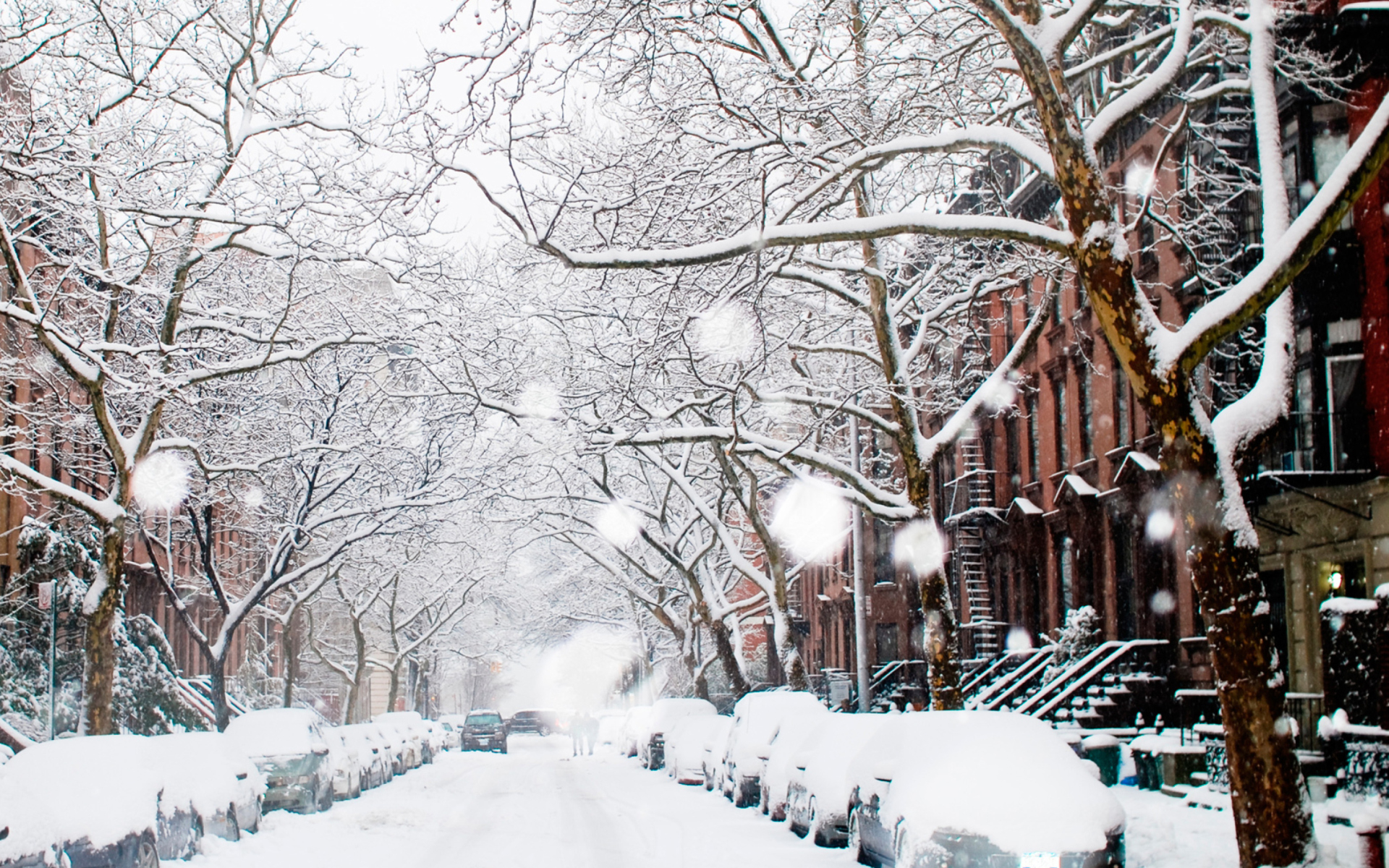 1920x1200 Winter On New York Streets Wallpaper for