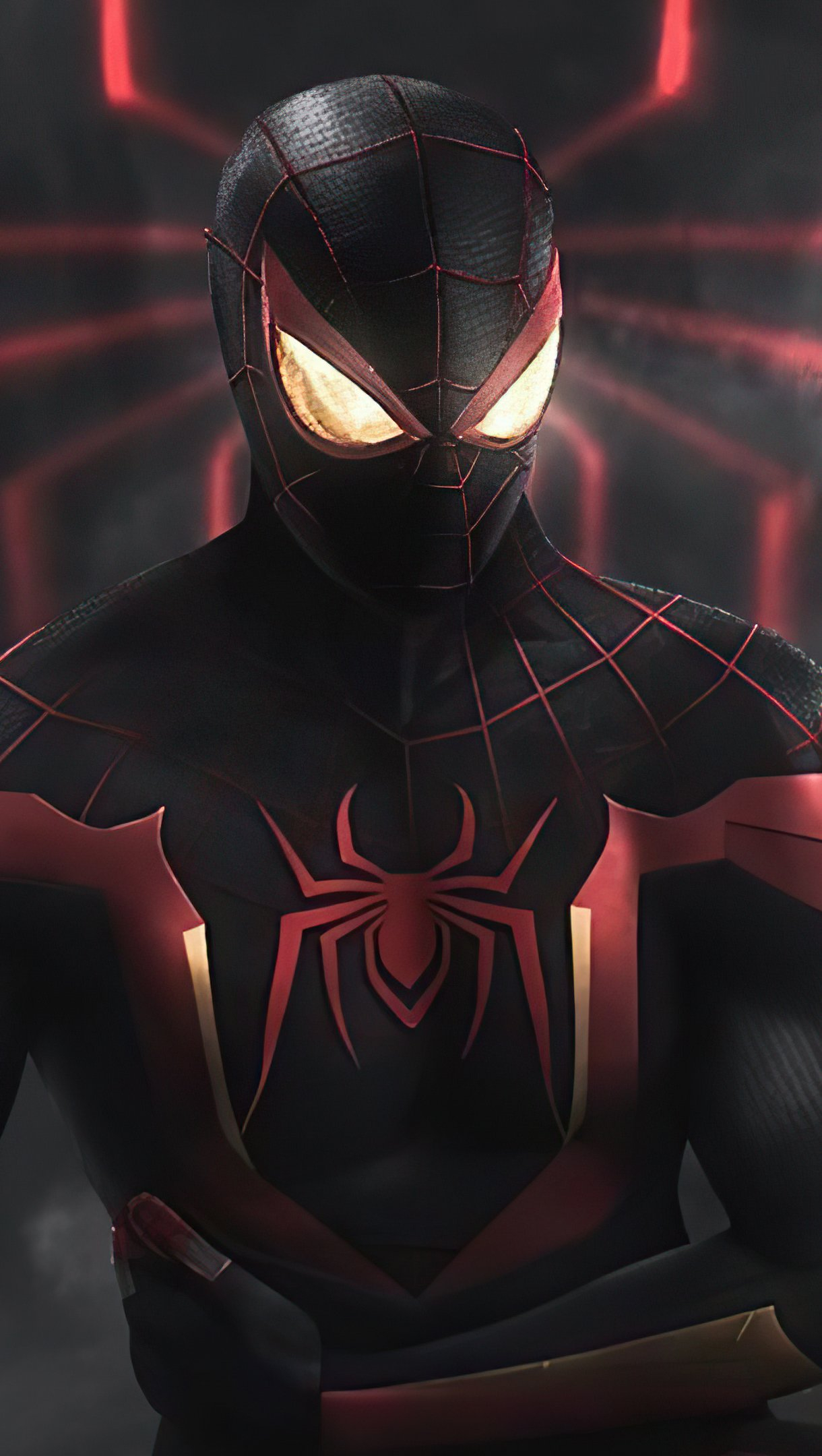 1220x2160 Spiderman with black and red suit Wallpaper 4k Ultra HD ID:6074