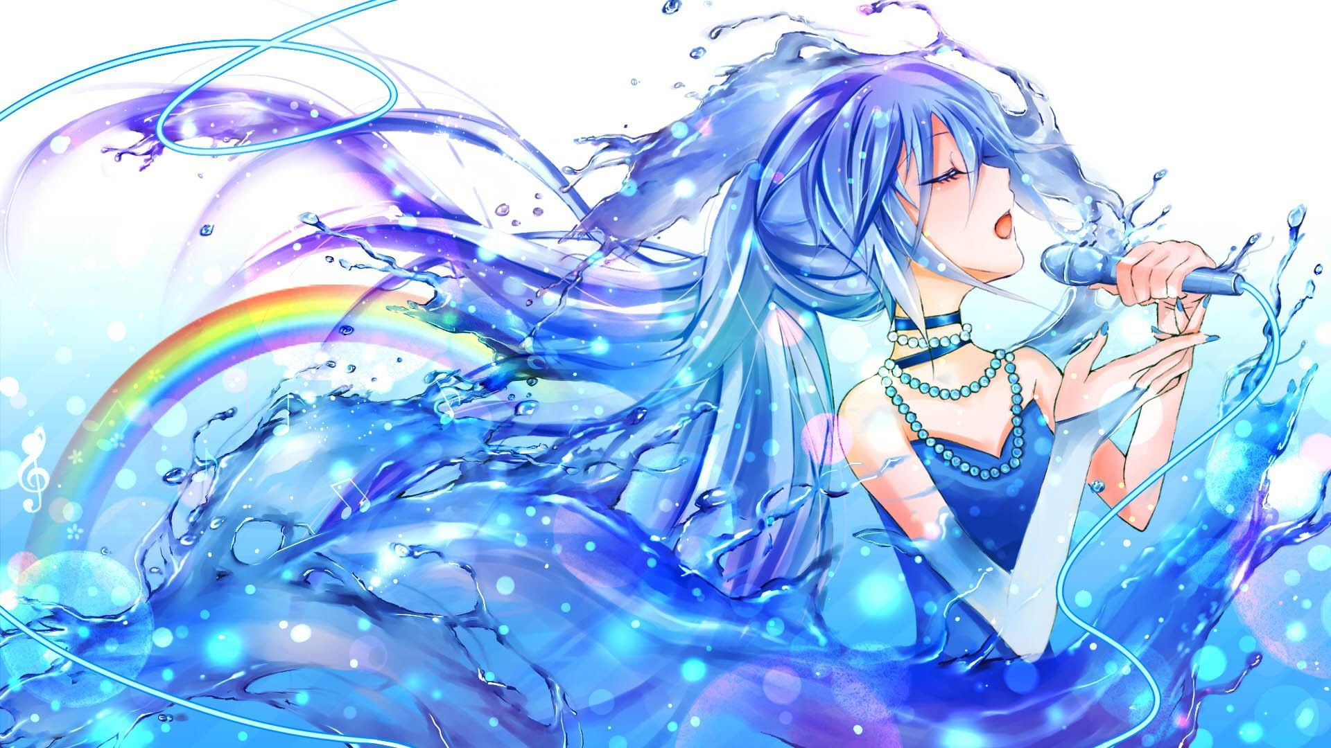 1920x1080 Water Girl Wallpaper | Anime, Hatsune miku, Vocaloid