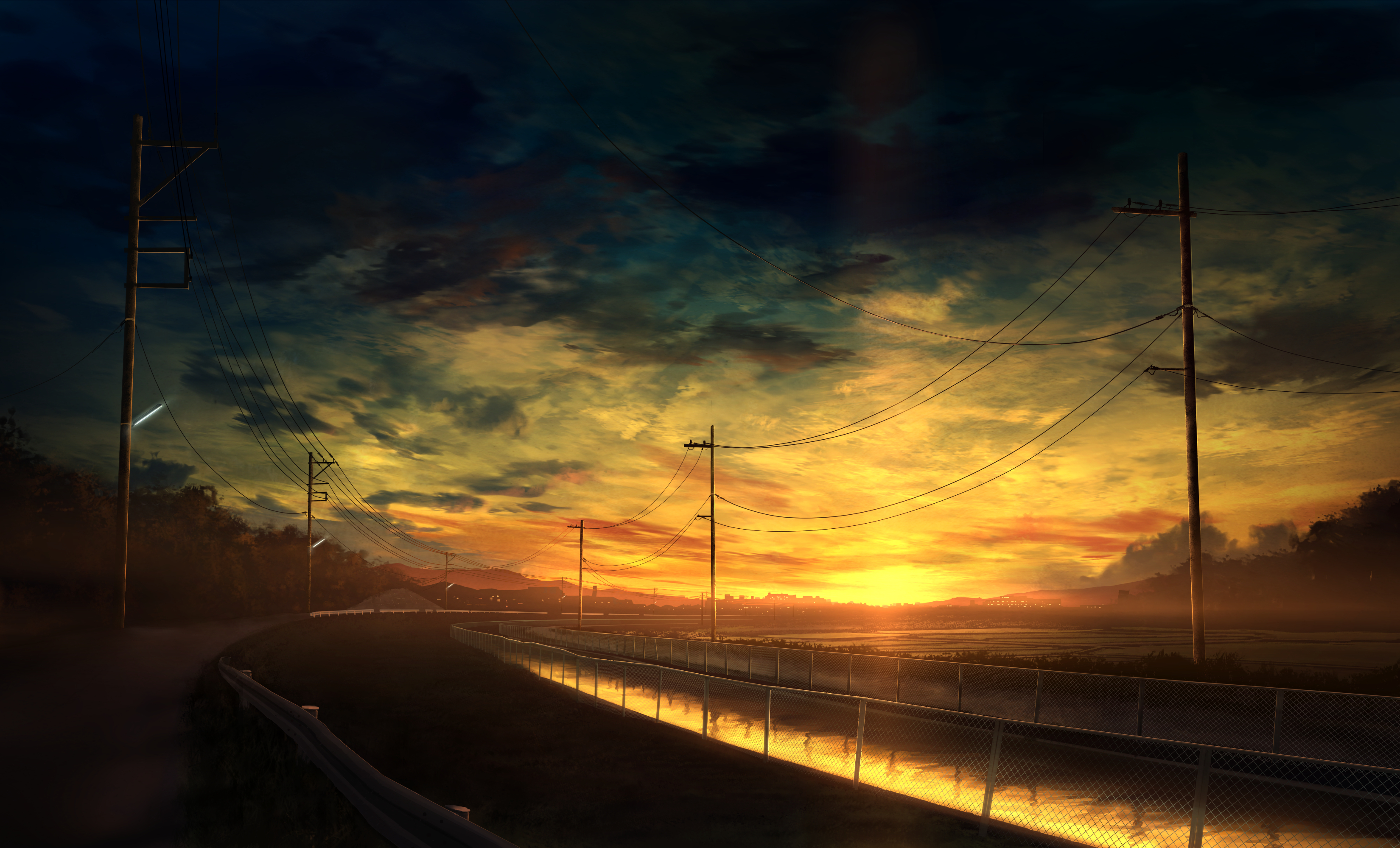 3300x2000 90+ Anime Sunset HD Wallpapers and Backgrounds