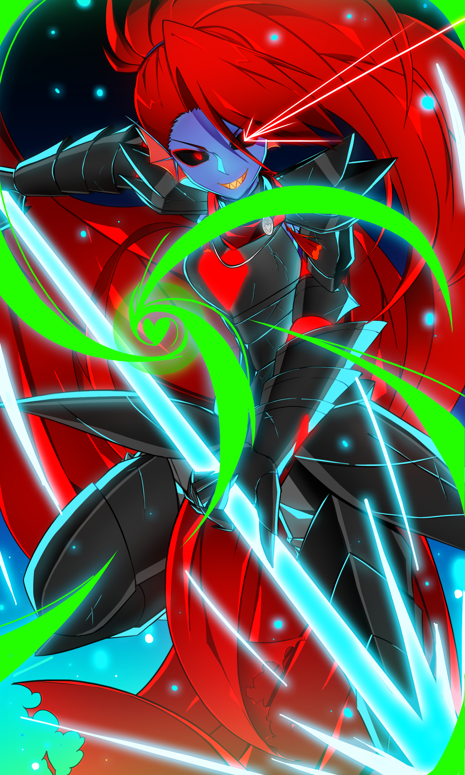 1500x2500 Undyne the Undying Mobile Wallpaper #2633345 Zerochan Anime Image Board