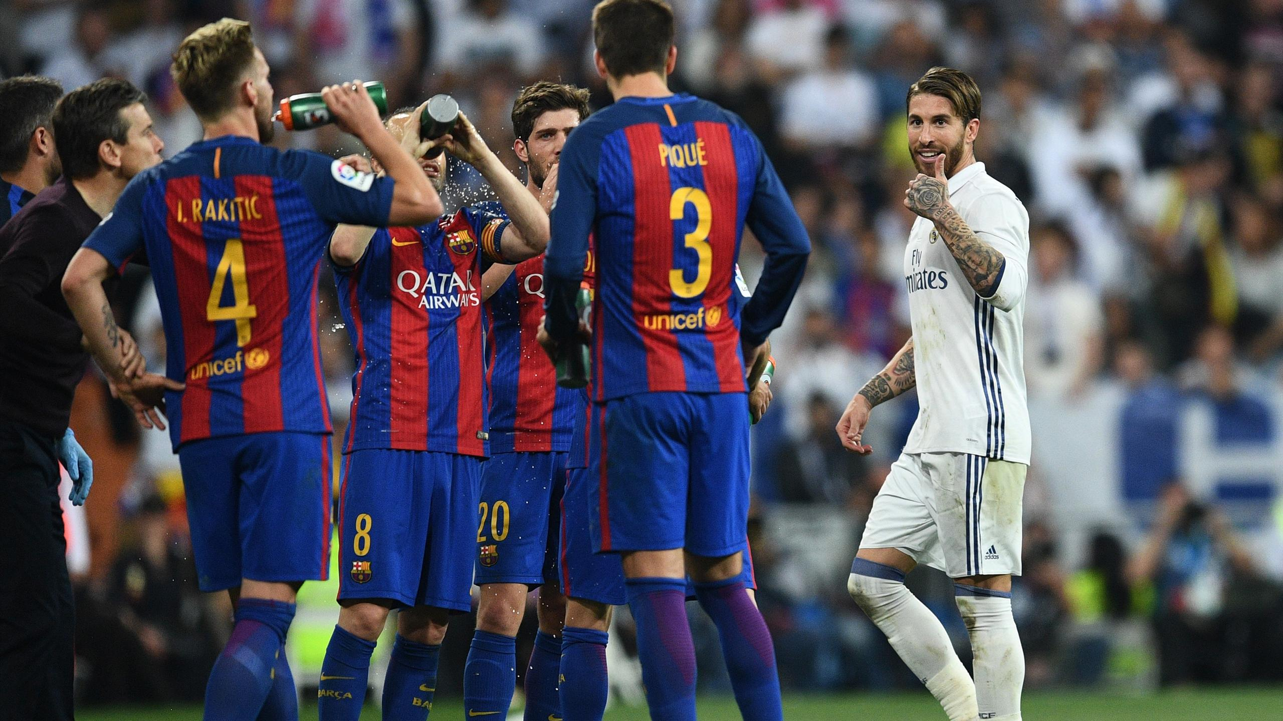 2560x1440 Gerard Pique: Real Madrid are used to permissive refs ... but Sergio Ramos red card was deserved Eurosport